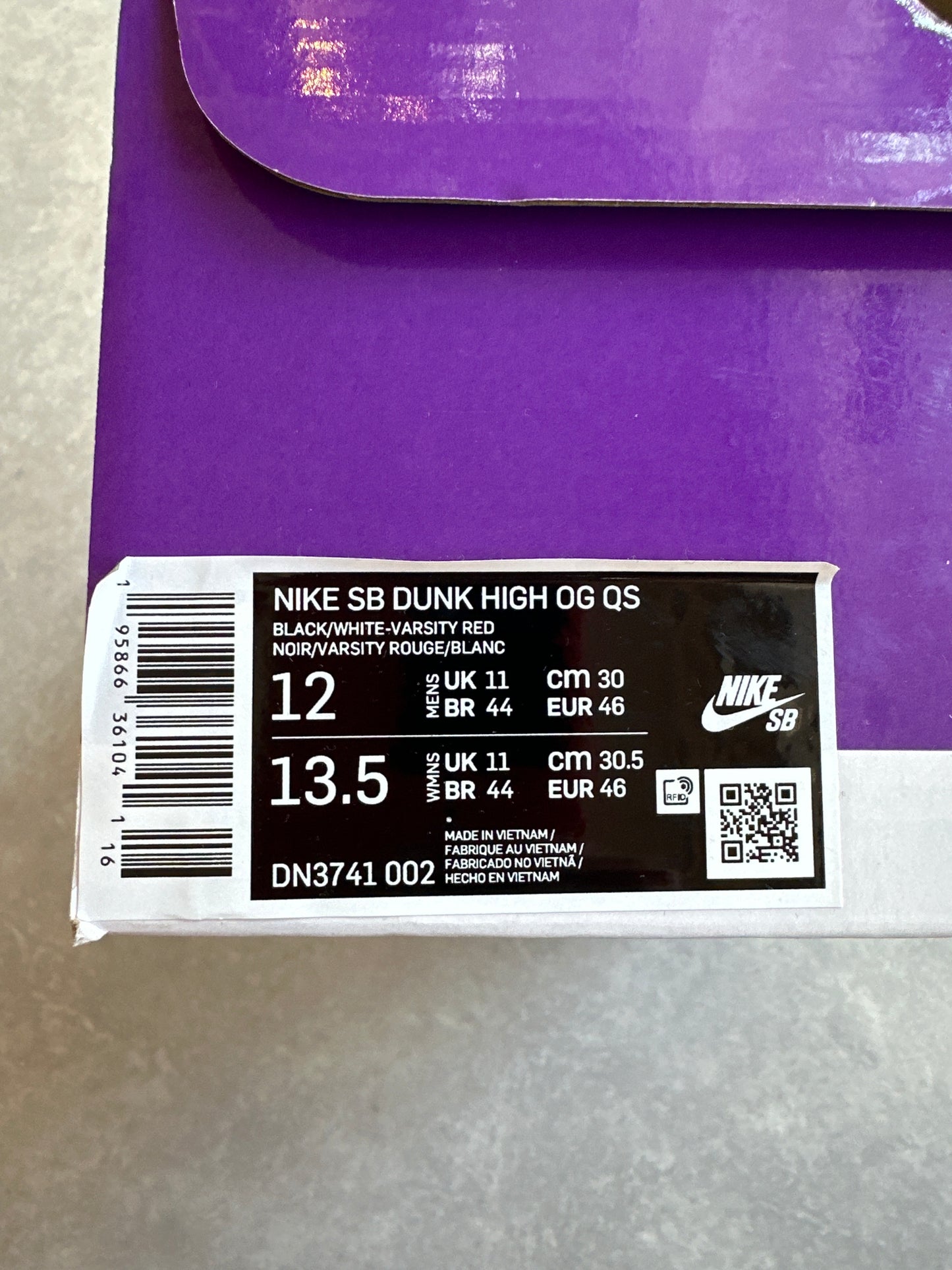 Nike x Supreme Dunk High SB By Any Means 46 Black / White