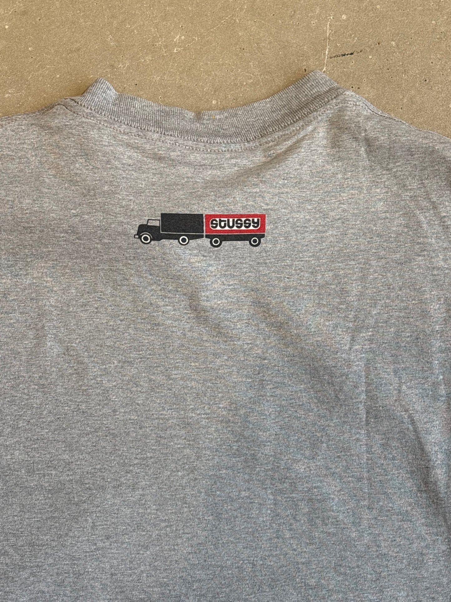 Stussy Box Logo Grey L Early 90's