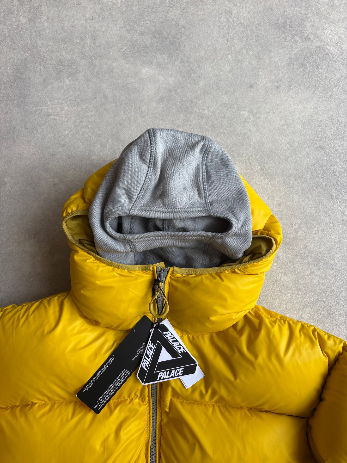 PALACE PERTEX OPAQUE BALACLAVA PUFFA YELLOW