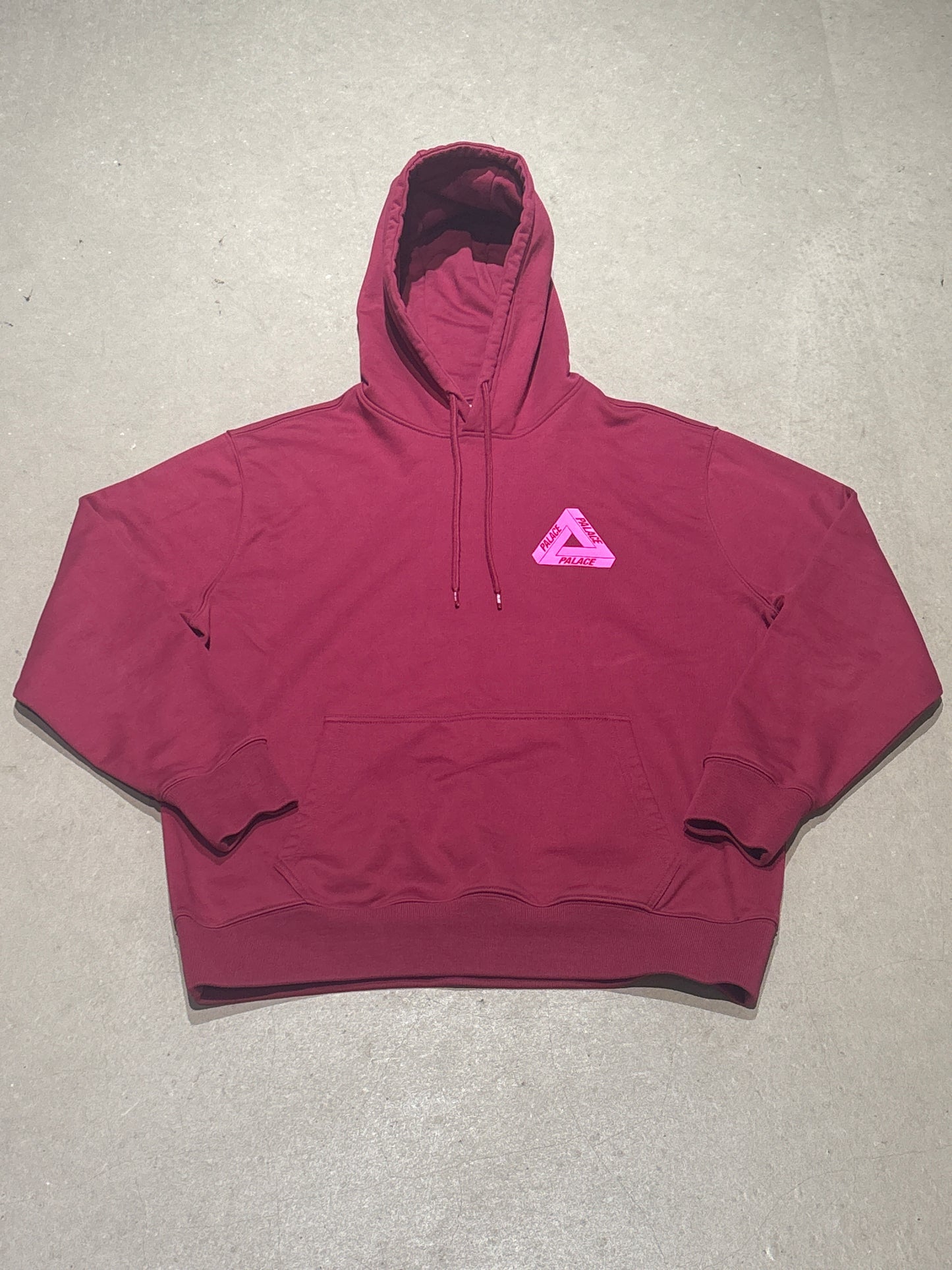Palace Logo Hoodie Burgundy L