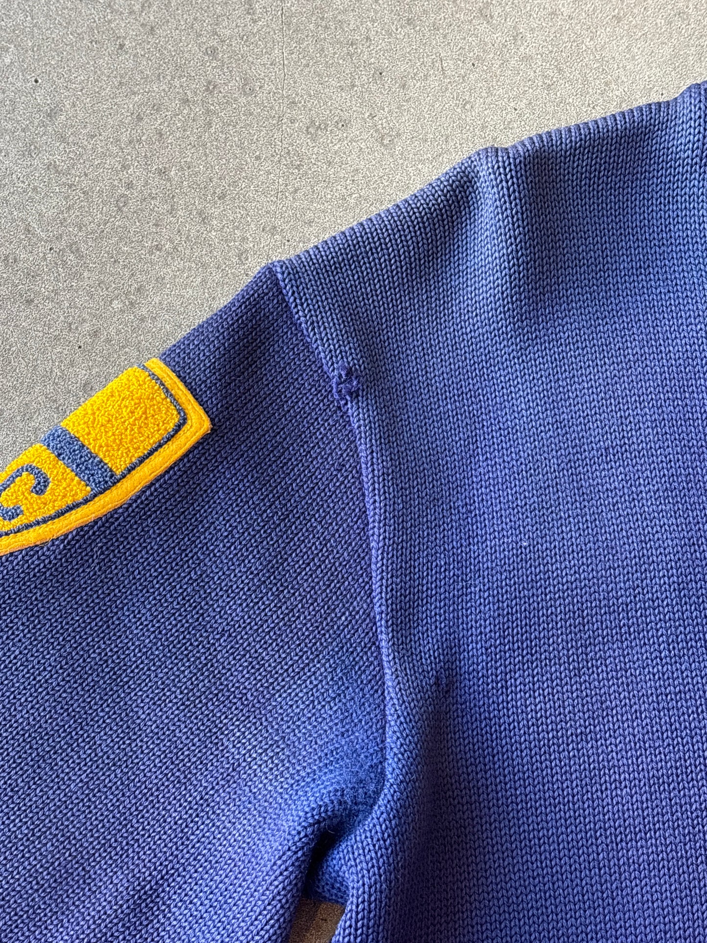 Vintage 60s The Californian Award Wool Cardigan Navy XL