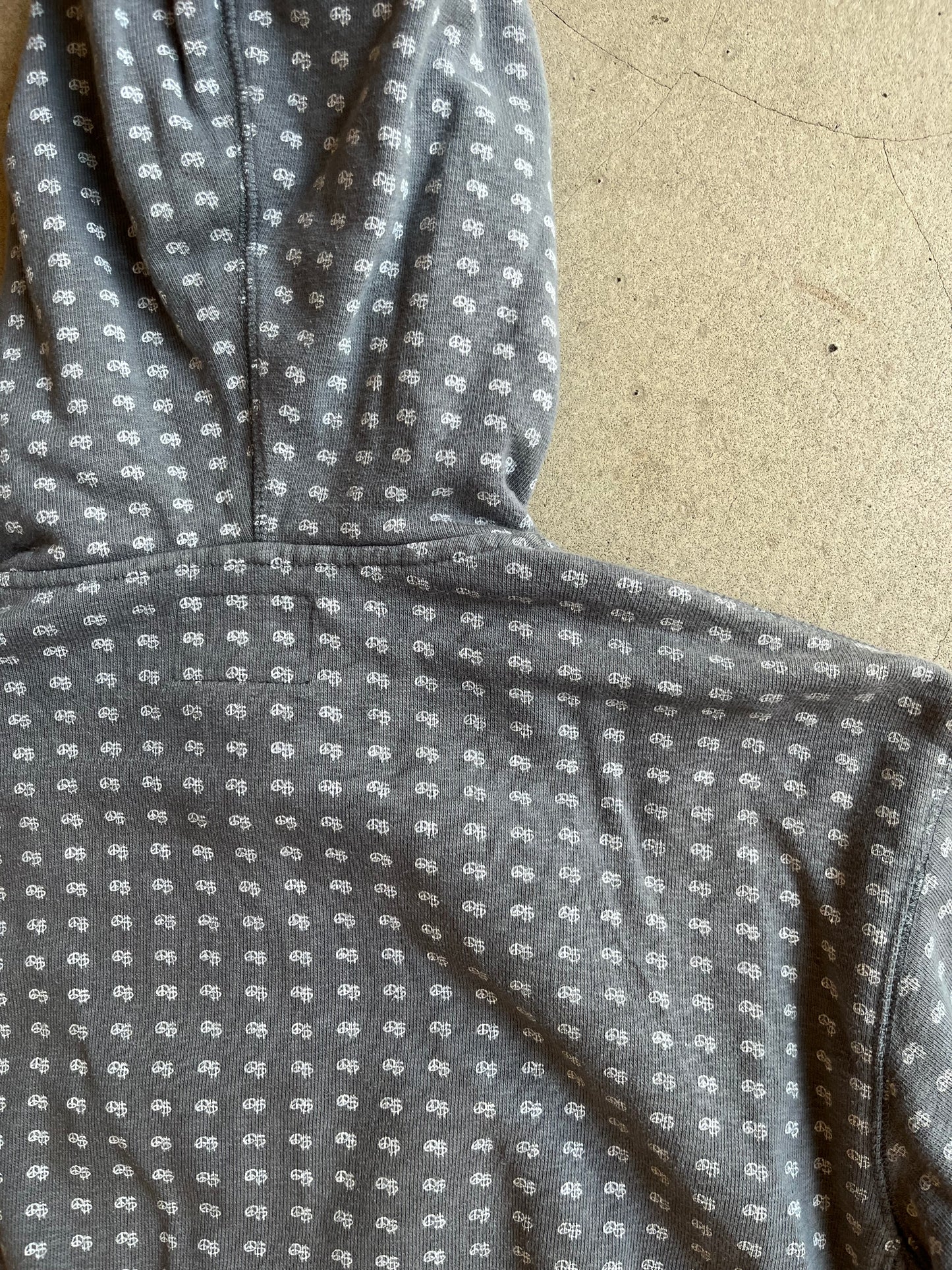 Stüssy Peace and Prosperity Zip-Up Hoodie Grey M