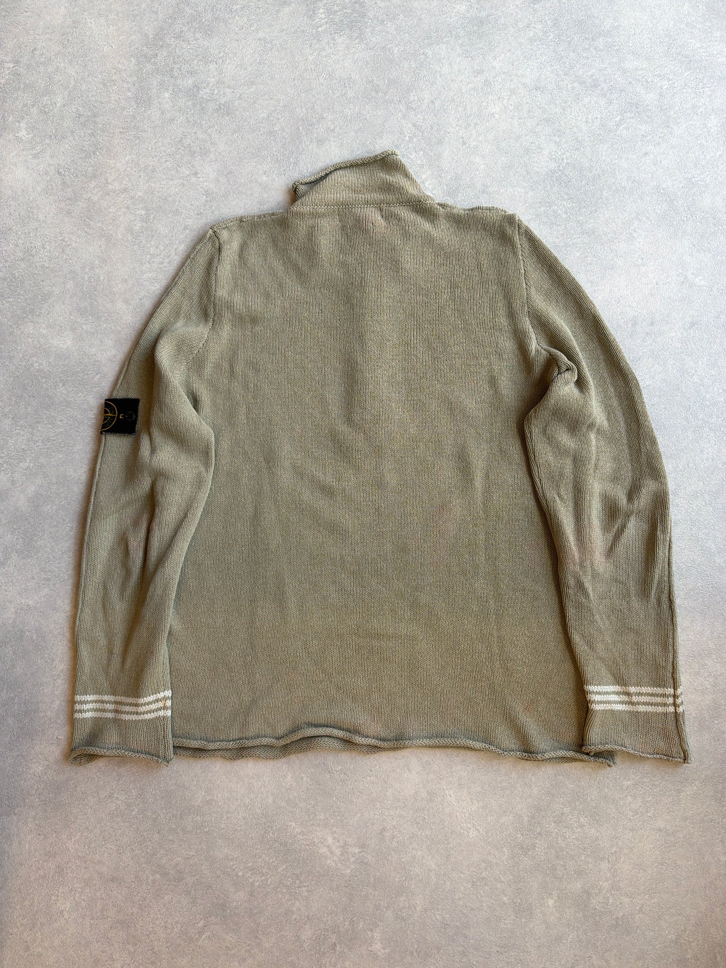 Stone Island Half Zip Knit Beige L / Pink stains