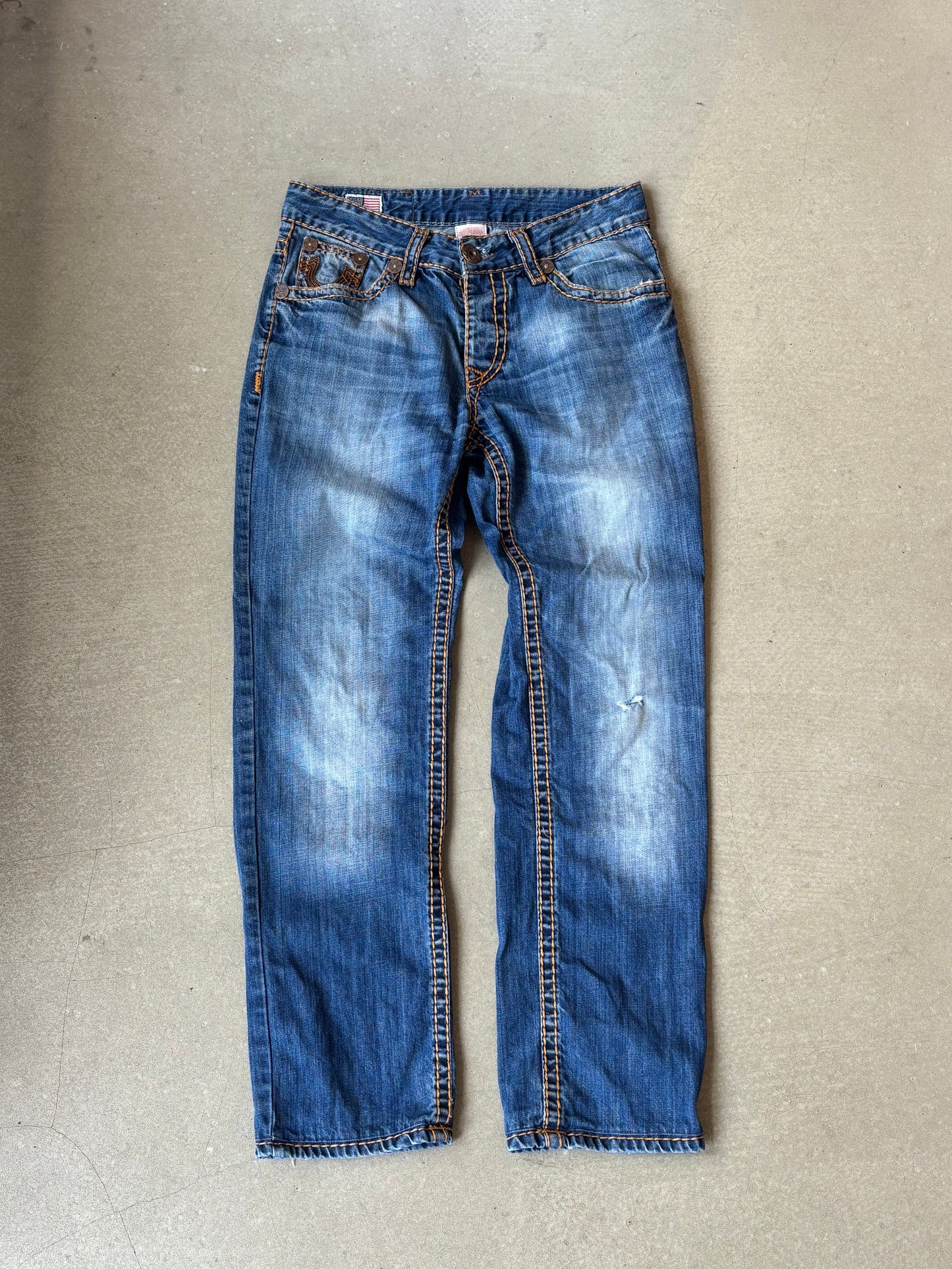 True Religion Faded Denim Blue 33