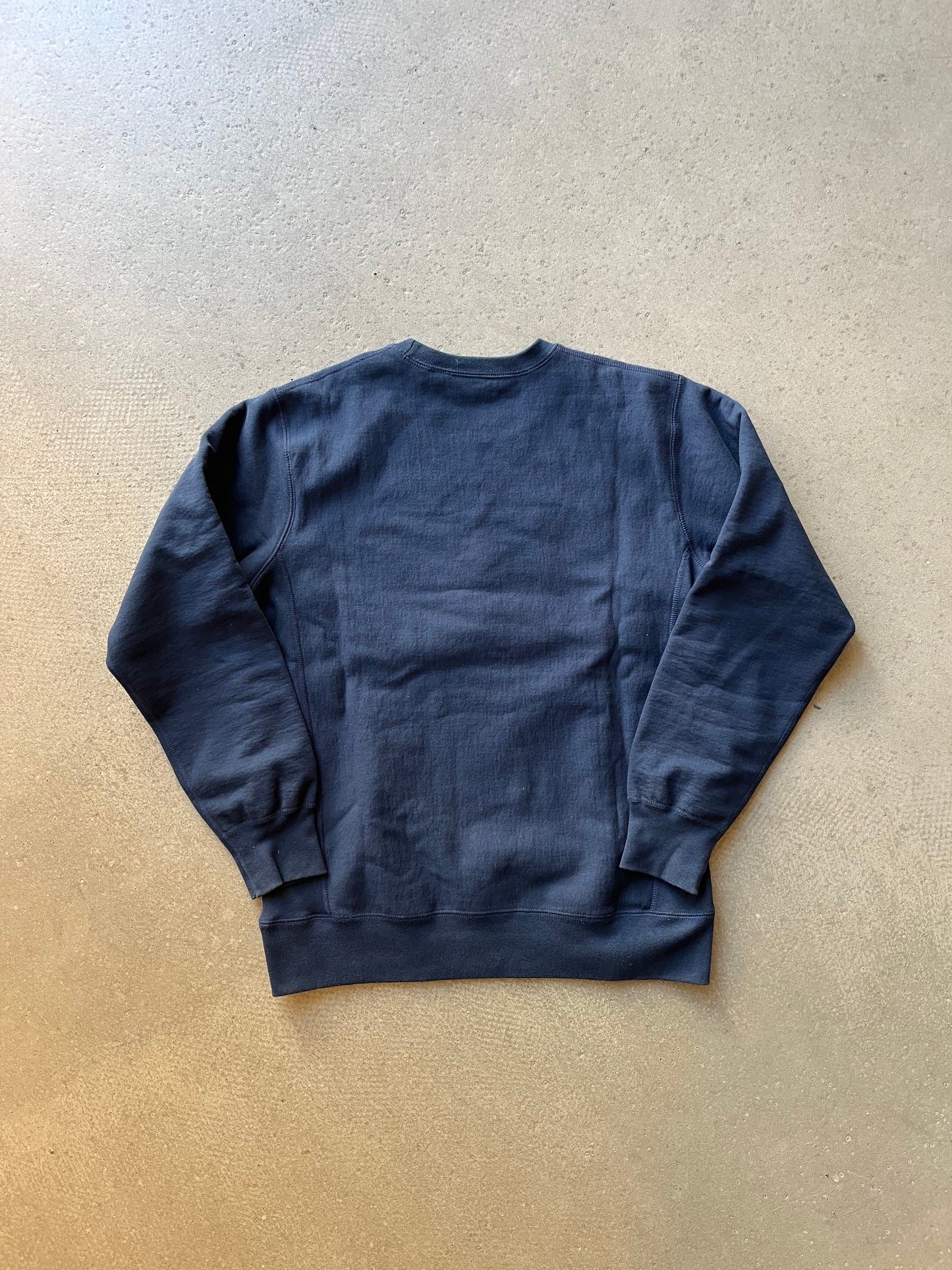 Supreme Brush Script Logo Crewneck Navy Large