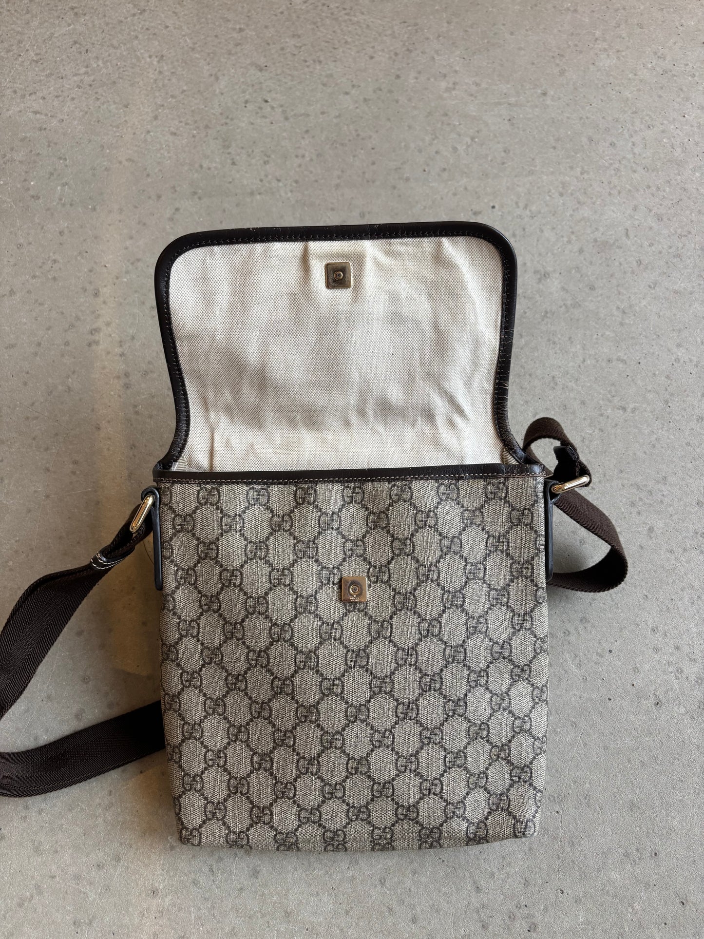 Gucci GG Monogram Crossbody Bag Brown