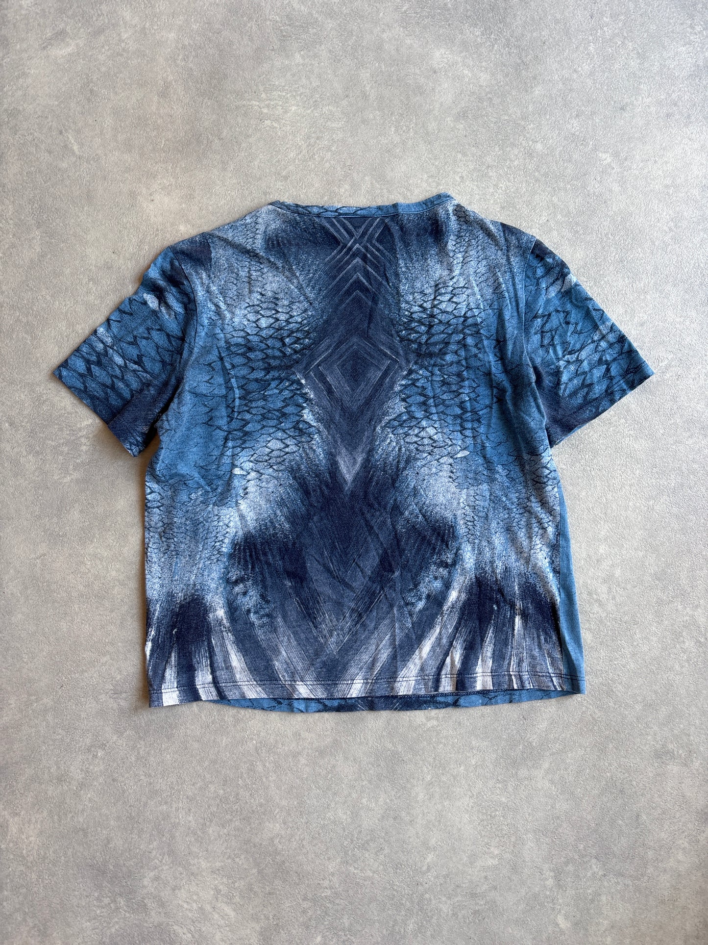 Just Cavalli Blue Snakeskin Tee Medium