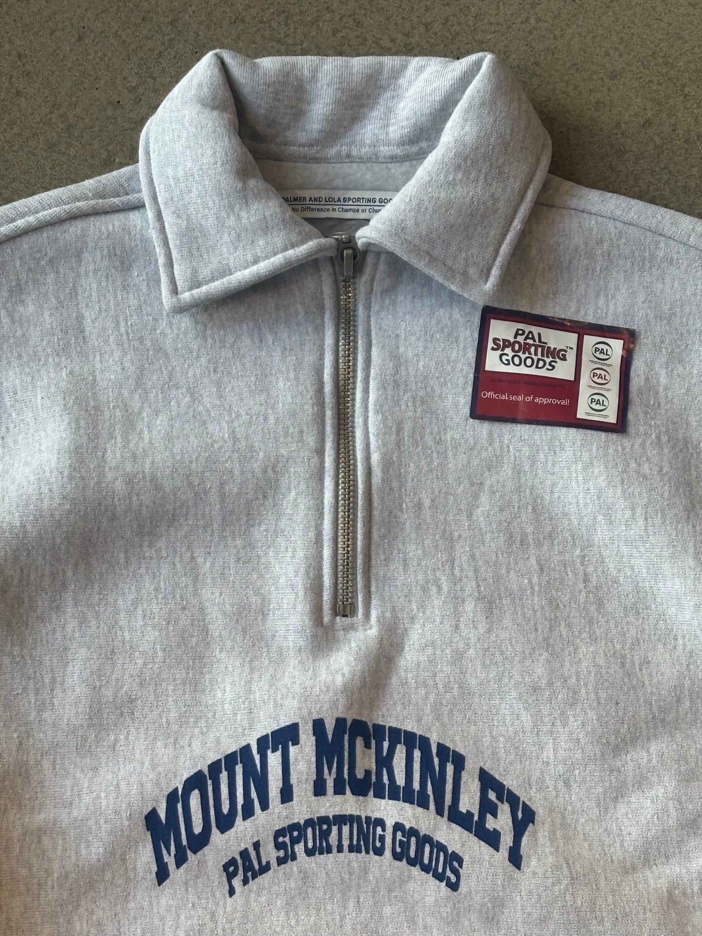 PAL Sporting Goods Half Zip Crew Neck Grey XS