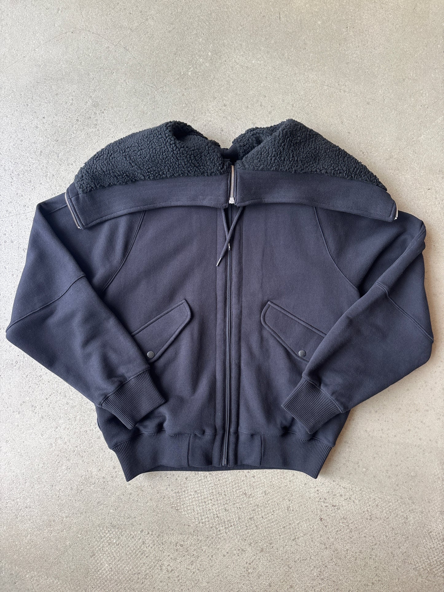 Palace Split Hood Bomber Sweat 'Black'