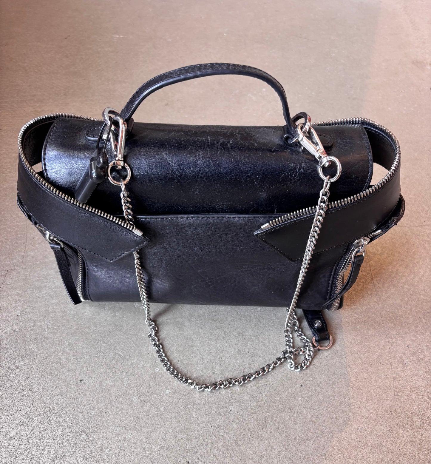Diesel Black Leather Bag