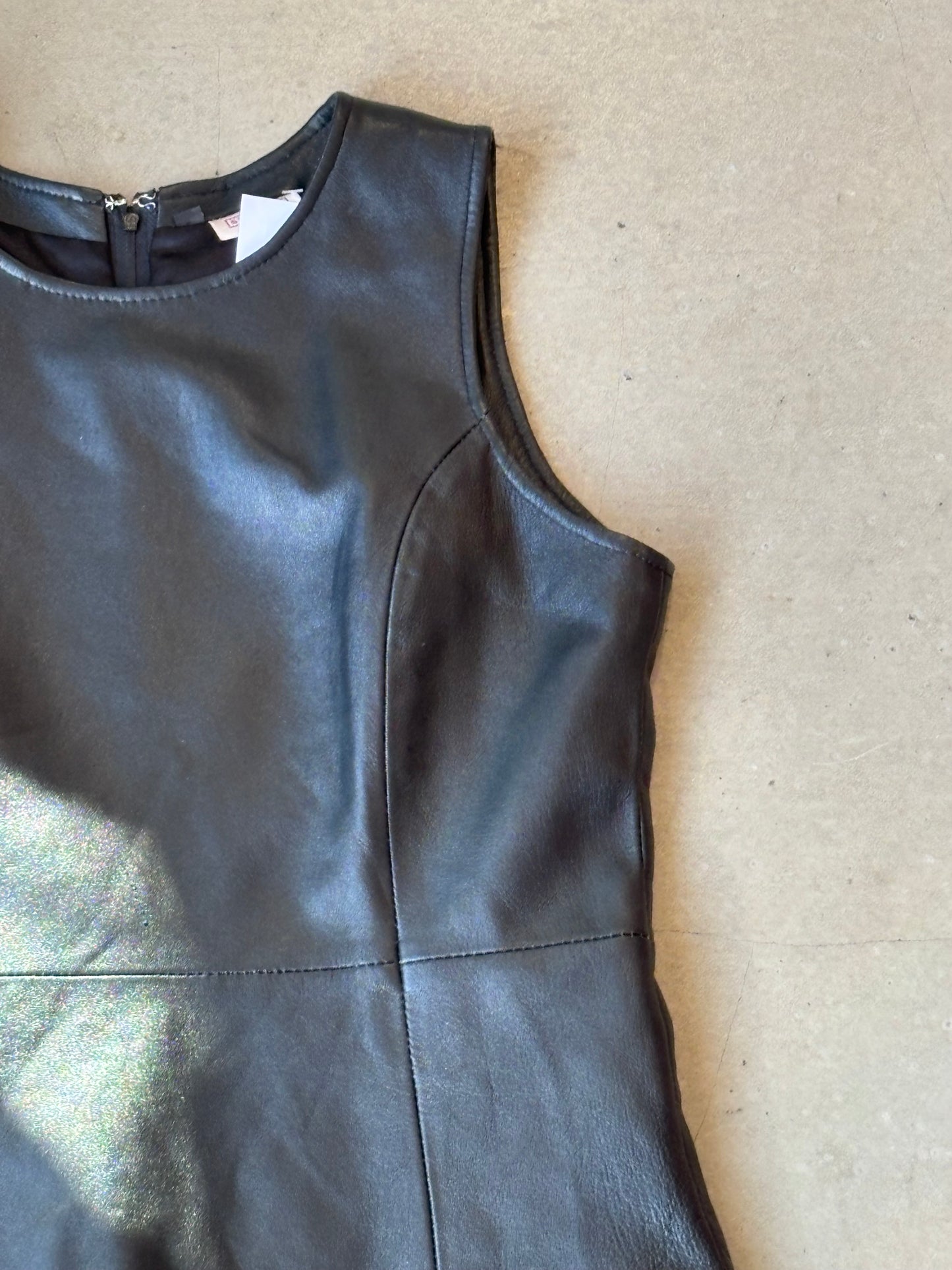 Stefanel Leather Dress Black 42