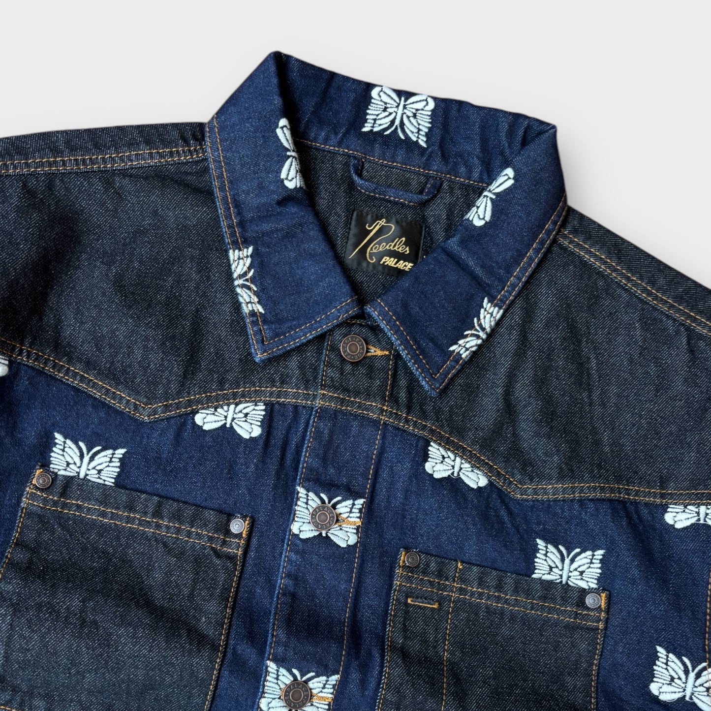 Palace x Needles Western Denim Jacket Indigo