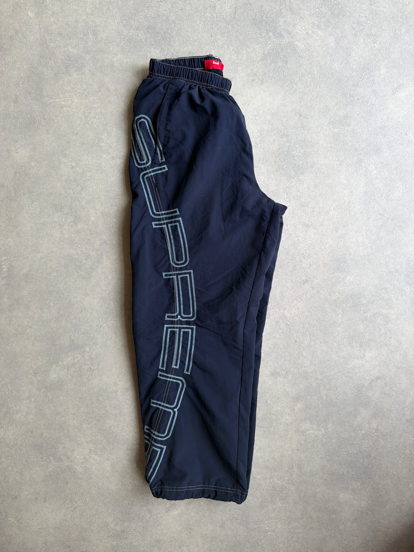 Supreme Spellout Embrodiered Track Pants Blue S