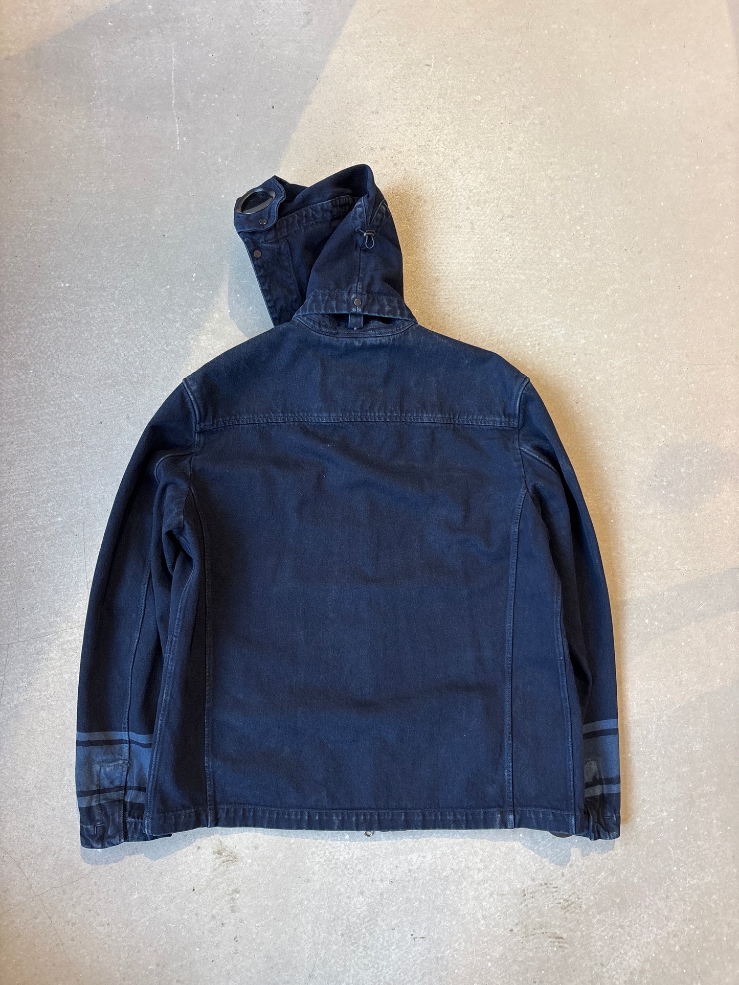 CP Company X One Block Down Denim Goggle Jacket Large