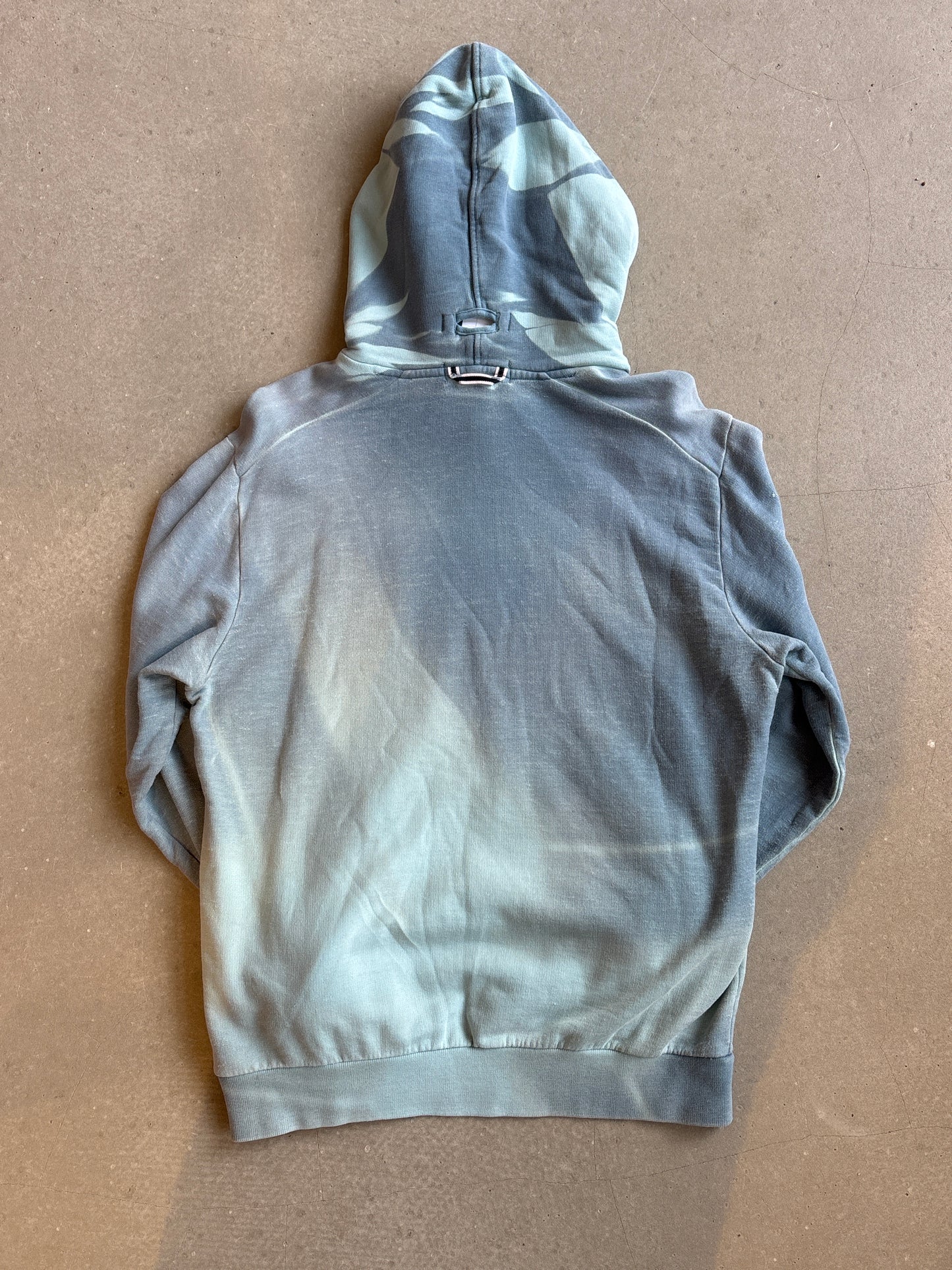 Stone Island Faded Logo Patch Hoodie Blue M