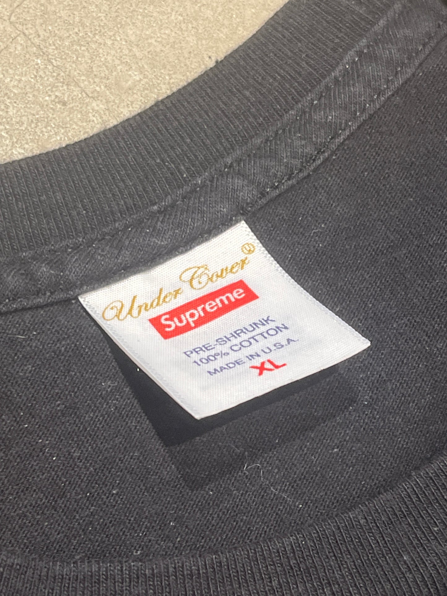 Supreme UNDERCOVER Tag Tee Black XL
