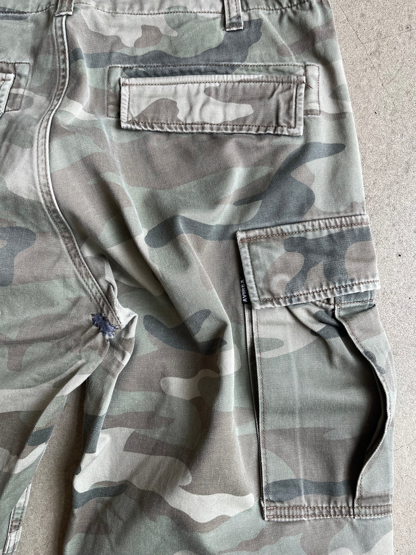 Avirex Camo Cargo Pants Green XL