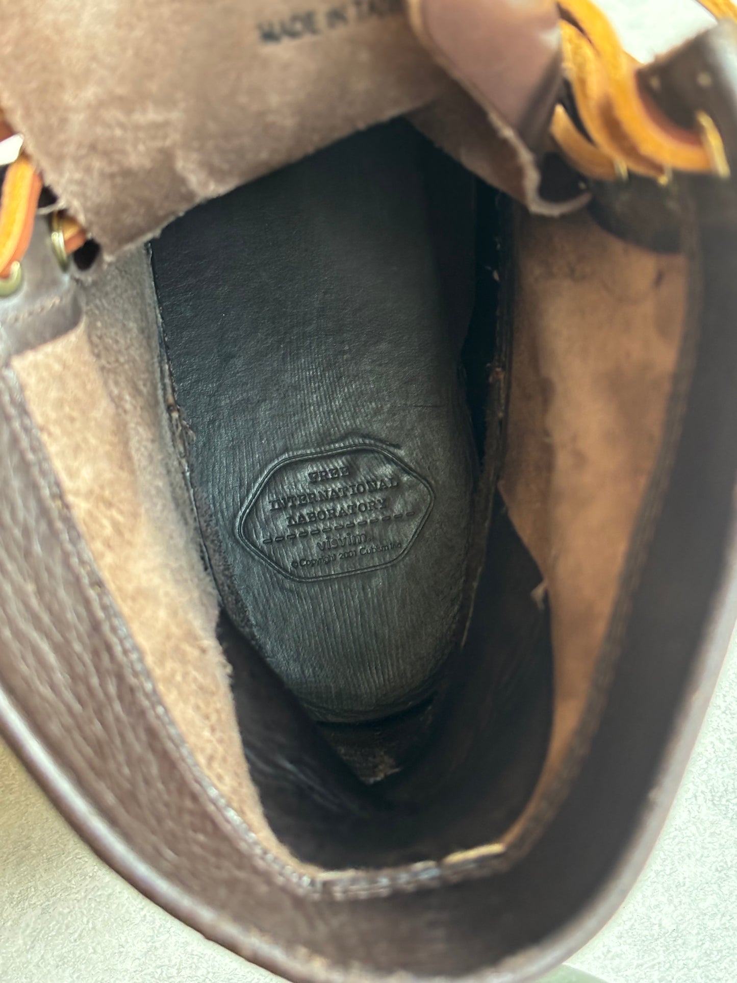 Visvim Logo Print Lace Up Boots Brown 44,5