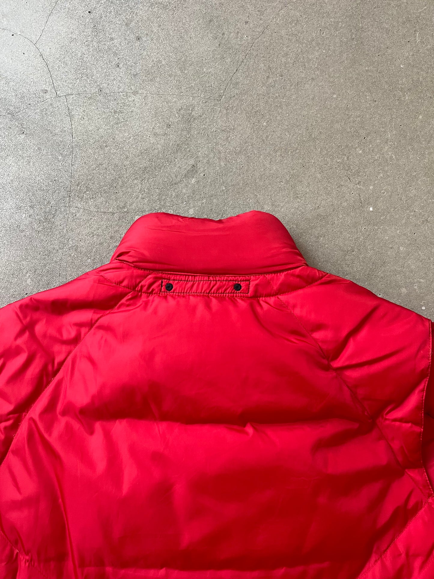 Stone Island Denim 2005 Goose Down Puffer Jacket Large Red
