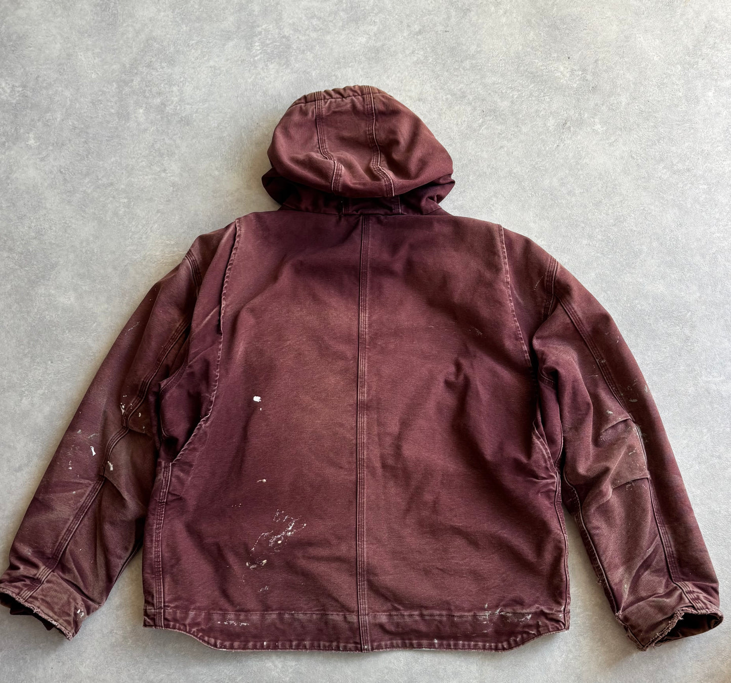 Carhartt Distressed Hooded Detroit Jacket Pink XXL