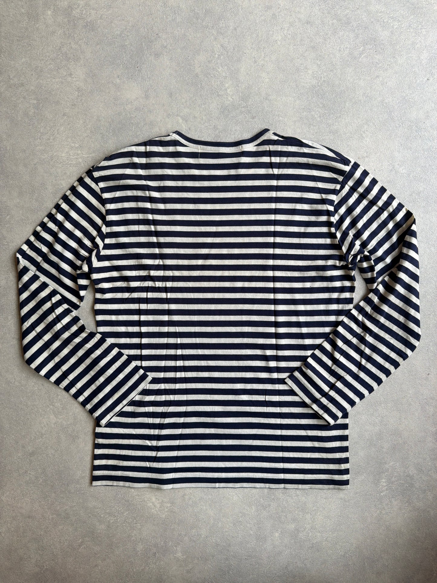 Comme Des Garçons Play Stripes Shirt Navy Size red logo XL