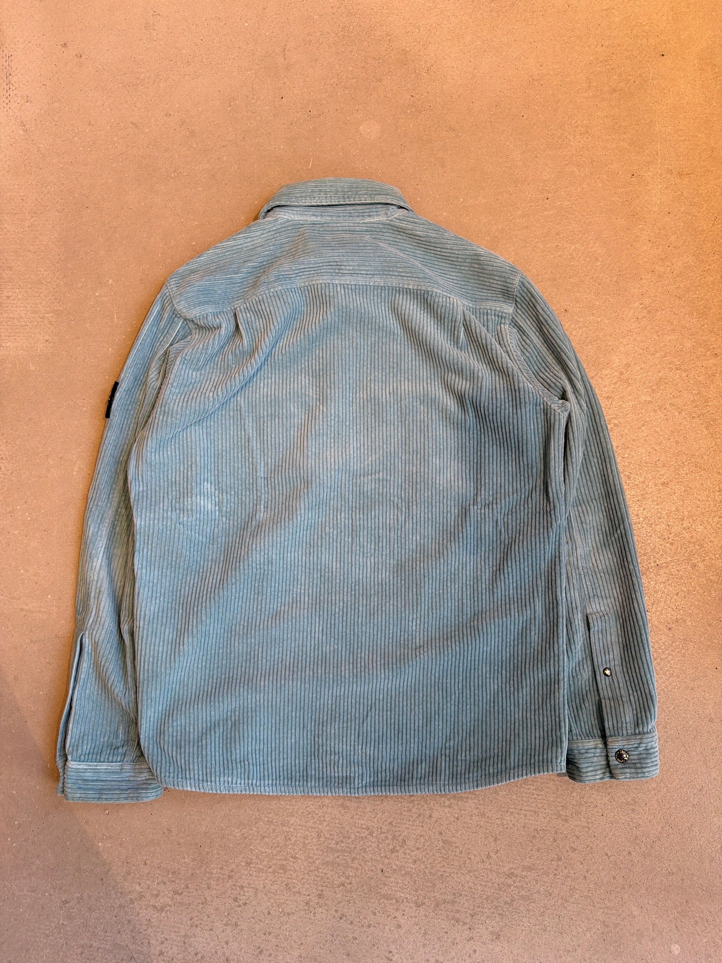Stone Island Compass Corduroy Over Shirt Crystal Blue L
