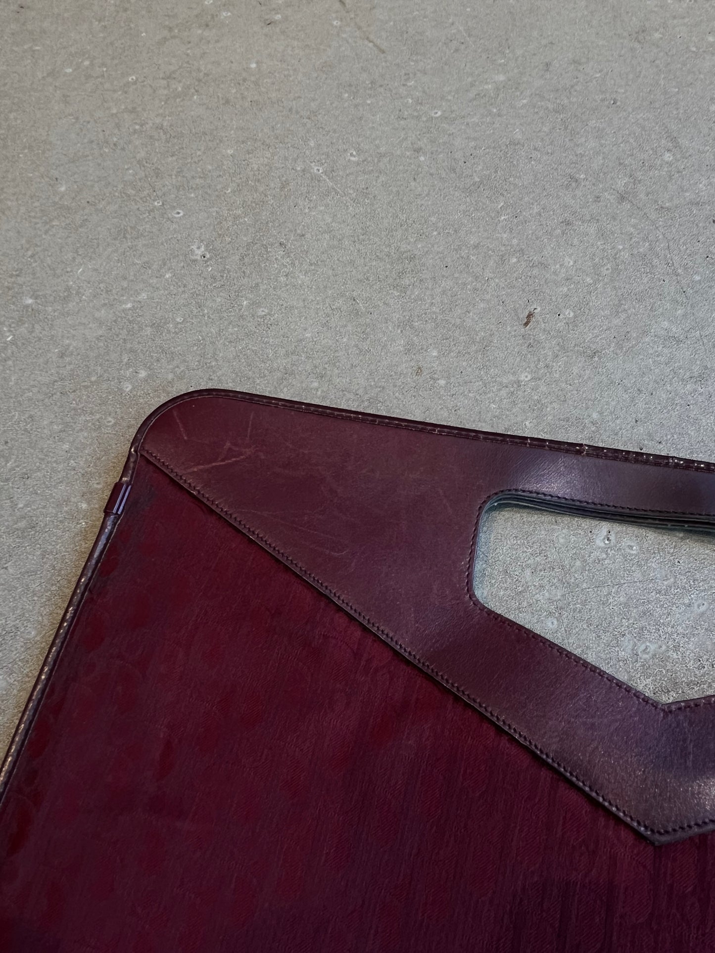 Dior Monogram Double Cloth Clutch Bag Burgundy
