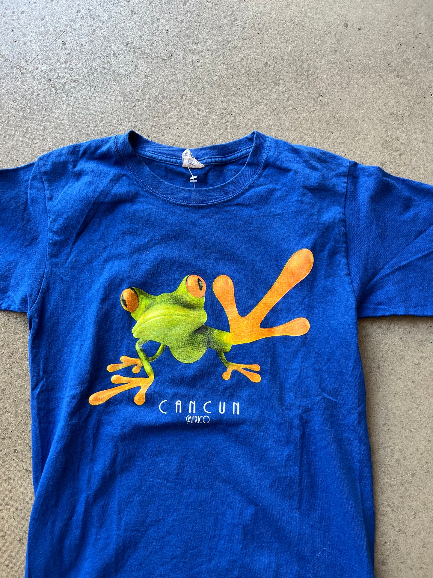 Cancun Mexico Tee Blue Small