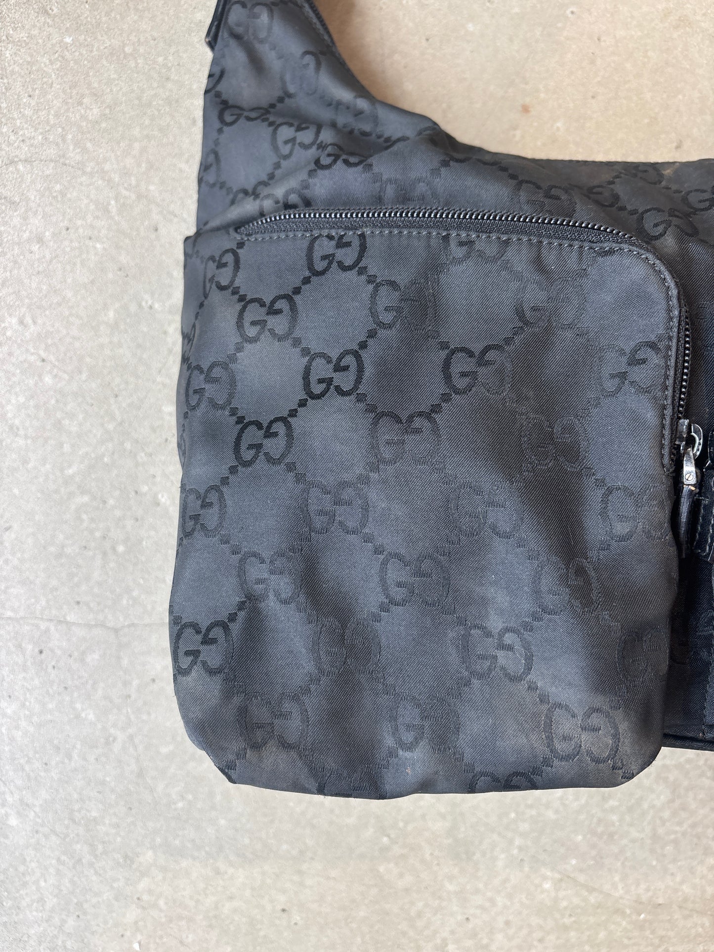 Gucci Monogram Hobo Bag Black