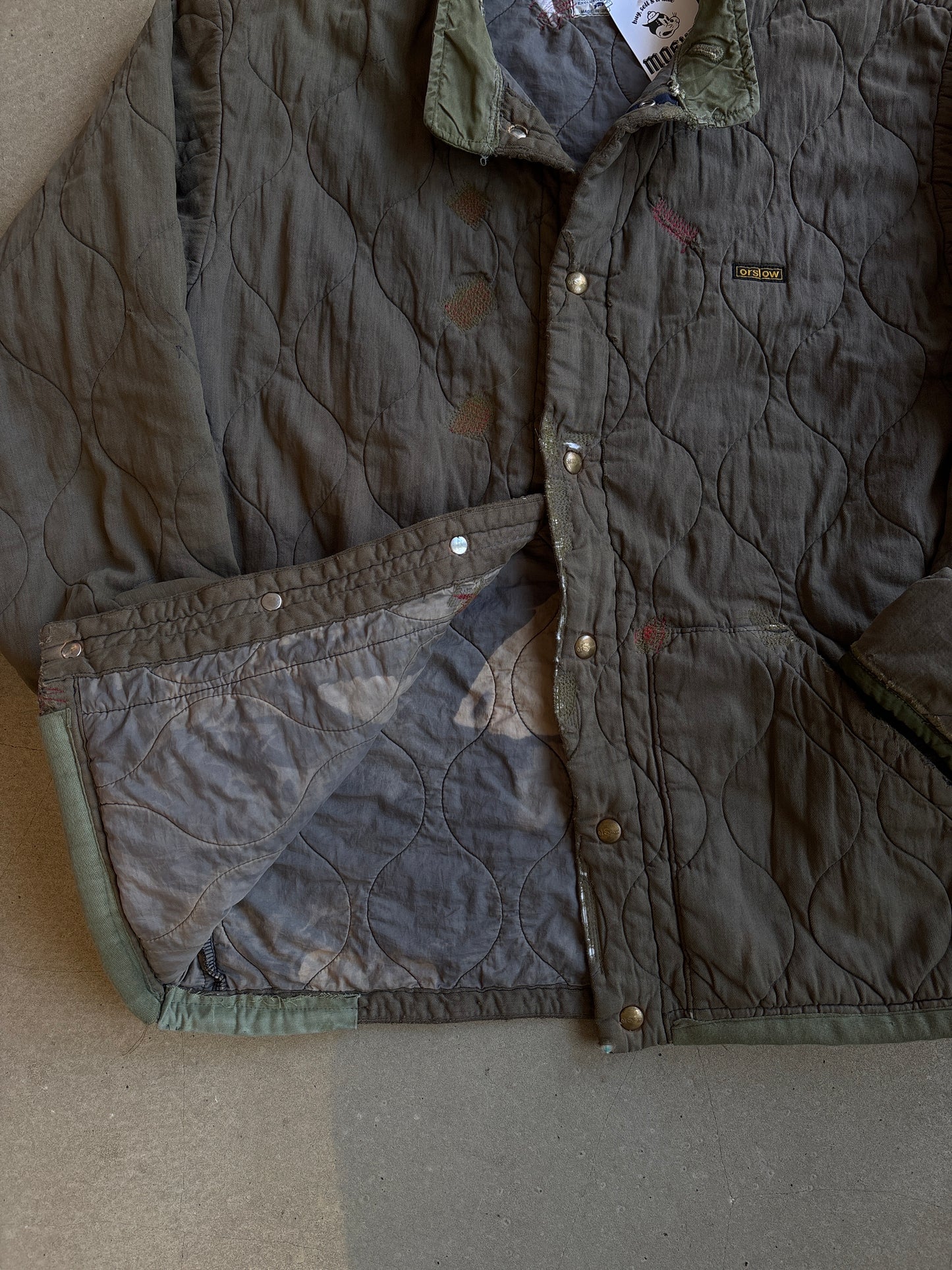 OrSlow Military Style Embroiderd Jacket Khaki M