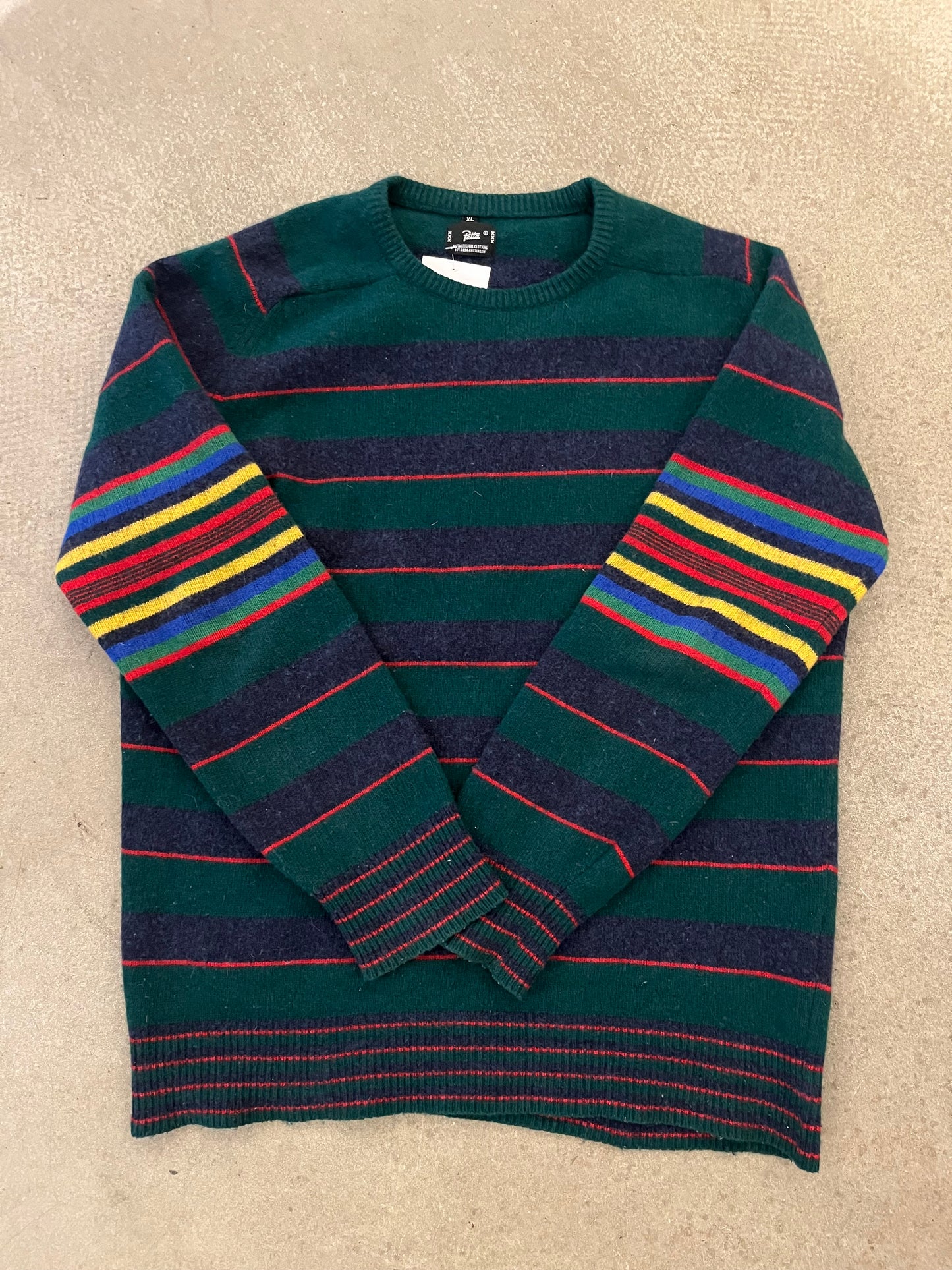 Patta Multicolour Striped Knit XL