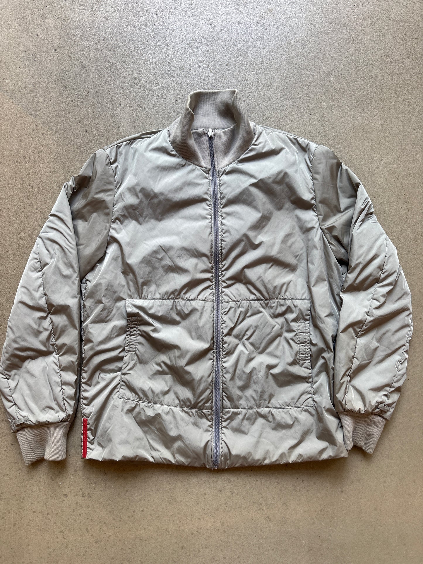 Prada Nylon Rib Jacket Army Grey 52