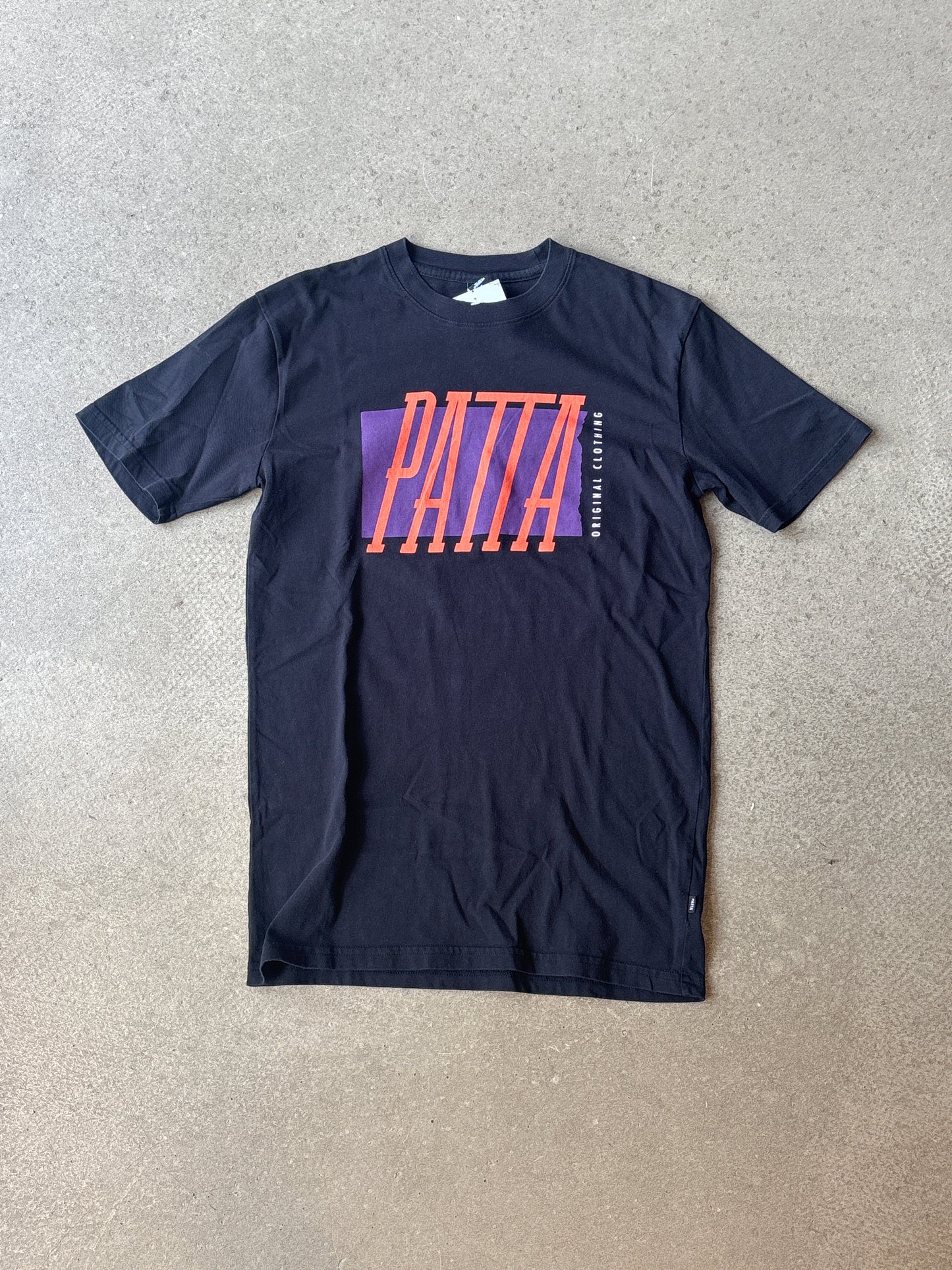Patta T-shirt Black Purple/Orange S