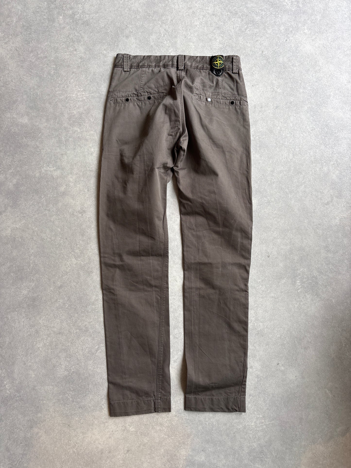 Vintage Green Edge Stone Island Pants Cream 52