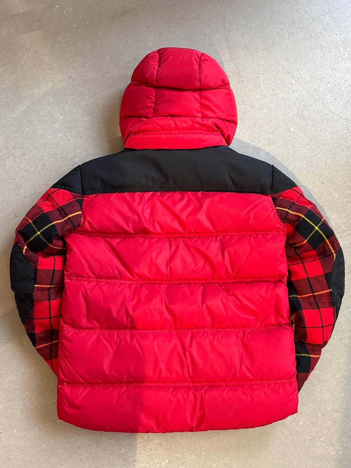 Moncler Grenoble Pamiers Plaid Down Jacket Red S