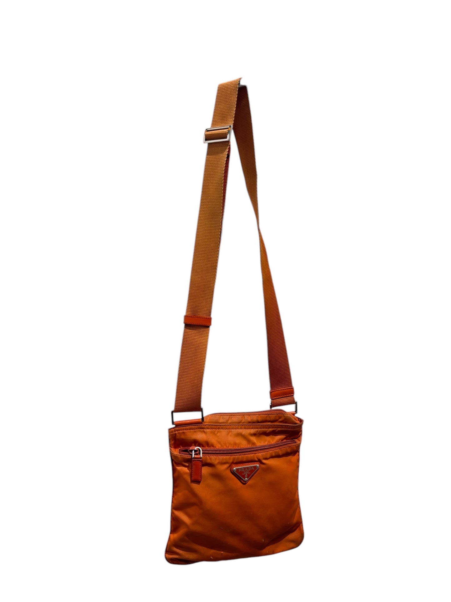 Prada Nylon Mini Shoulder Bag Orange