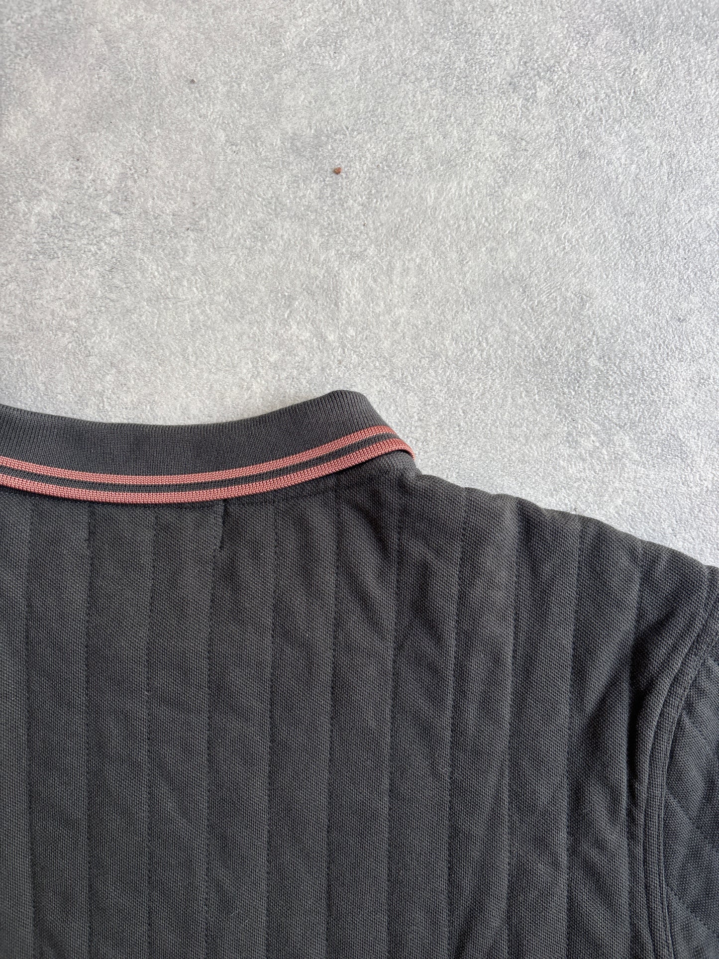 Fred Perry X Craig Green Quilted Polo Sweater Grey Large