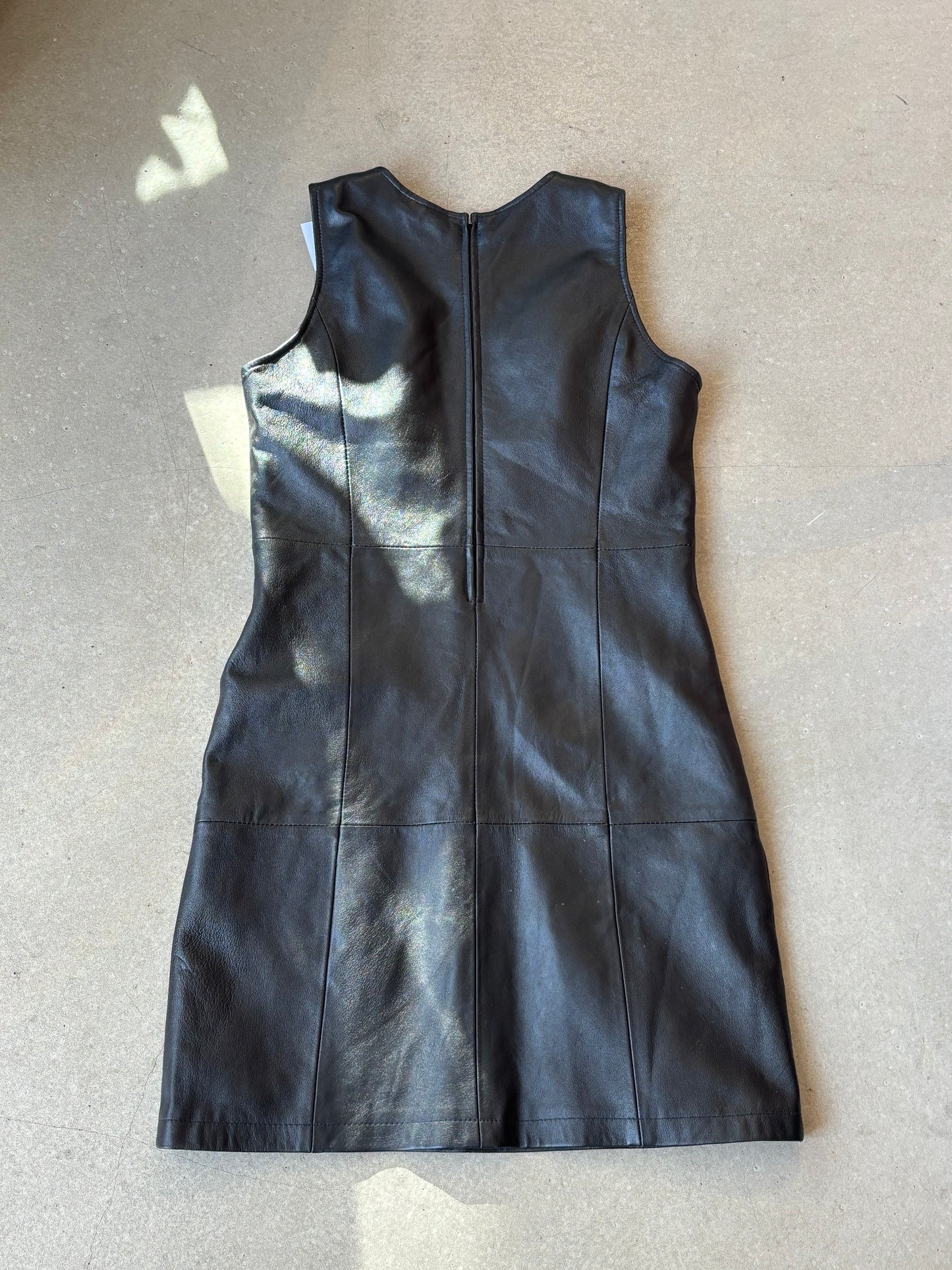 Stefanel Leather Dress Black 42