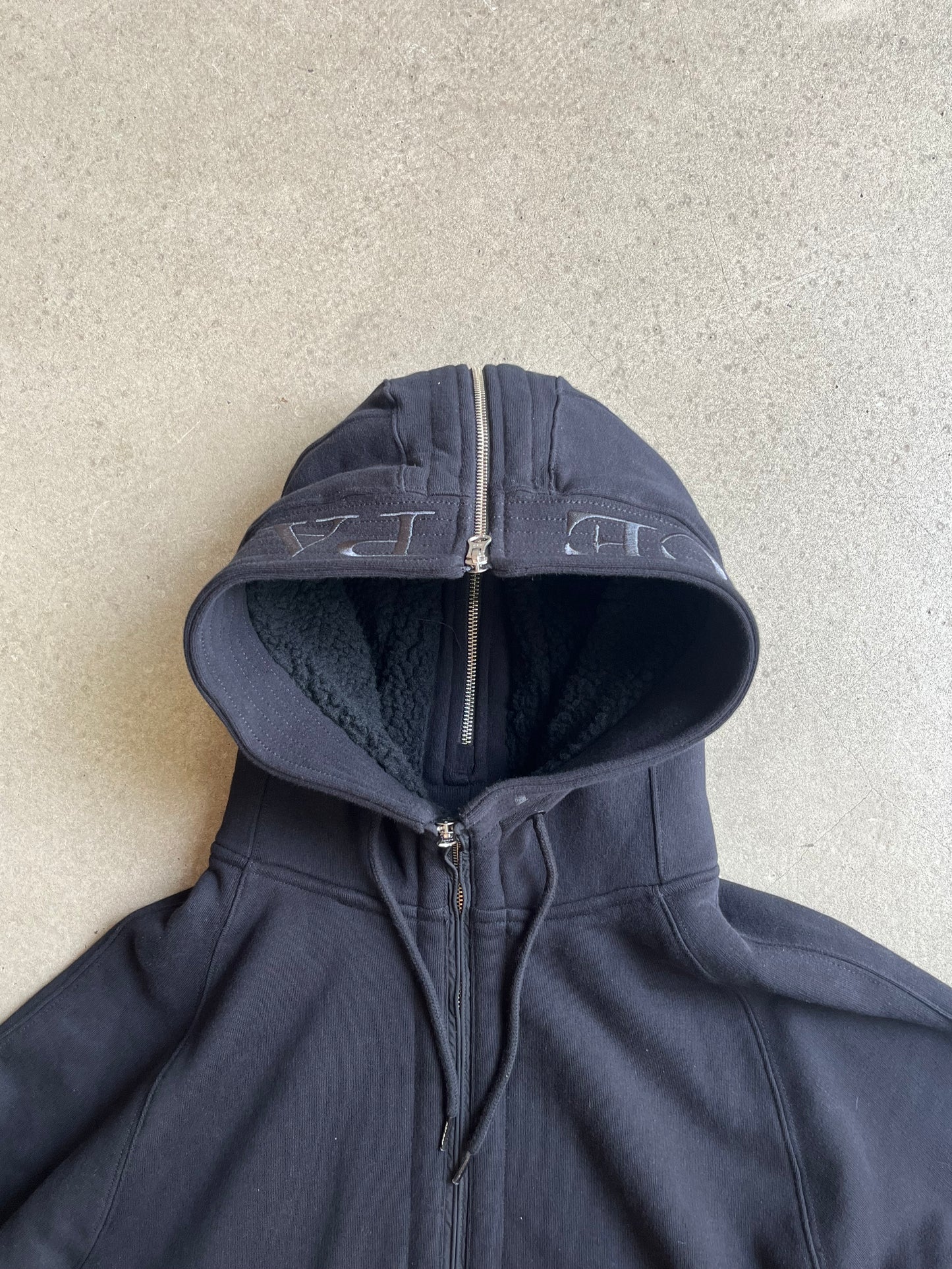 Palace Split Hood Bomber Sweat White