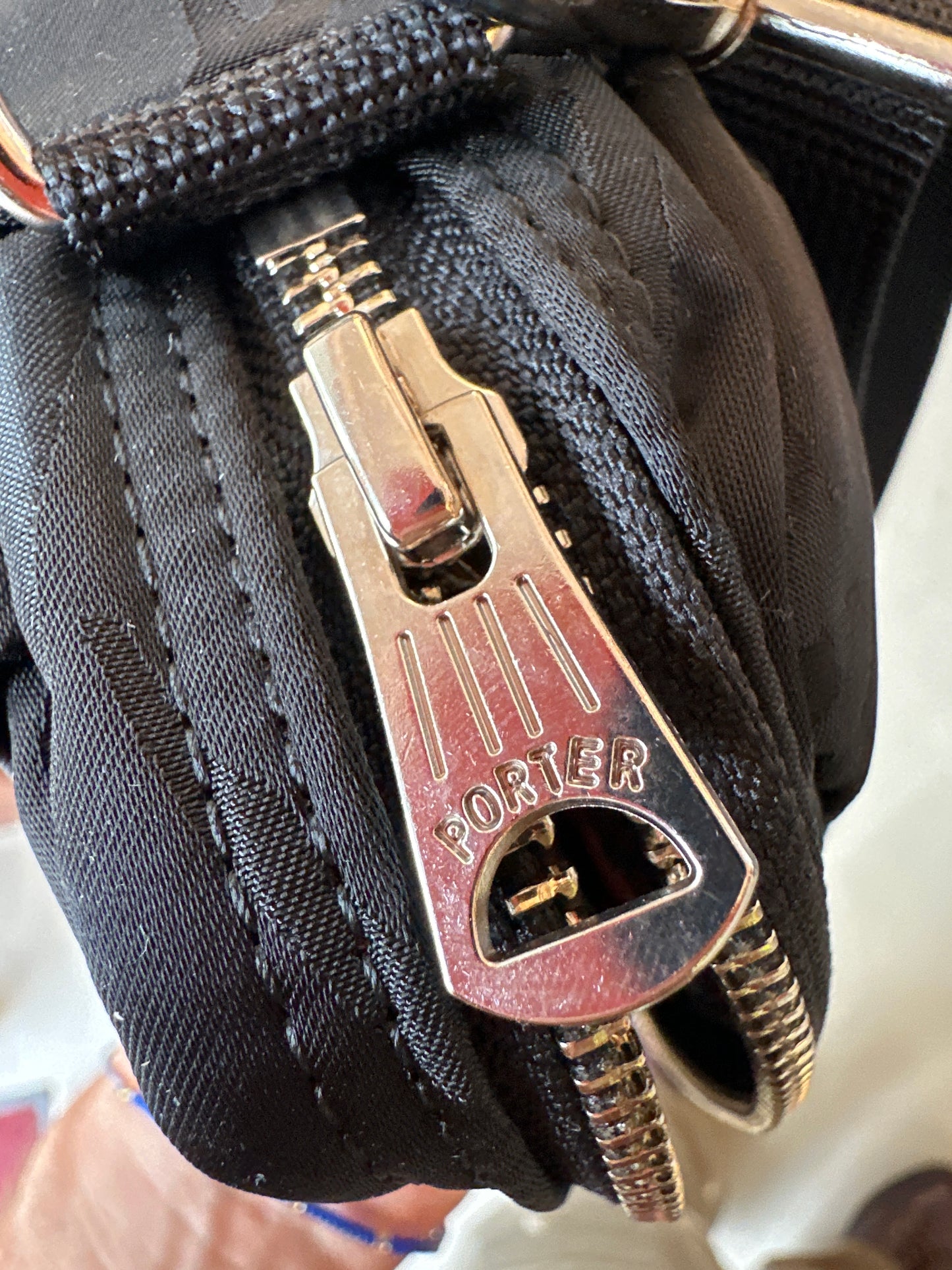 Palace Porter Vertical Shoulder Bag Black / Jacquard