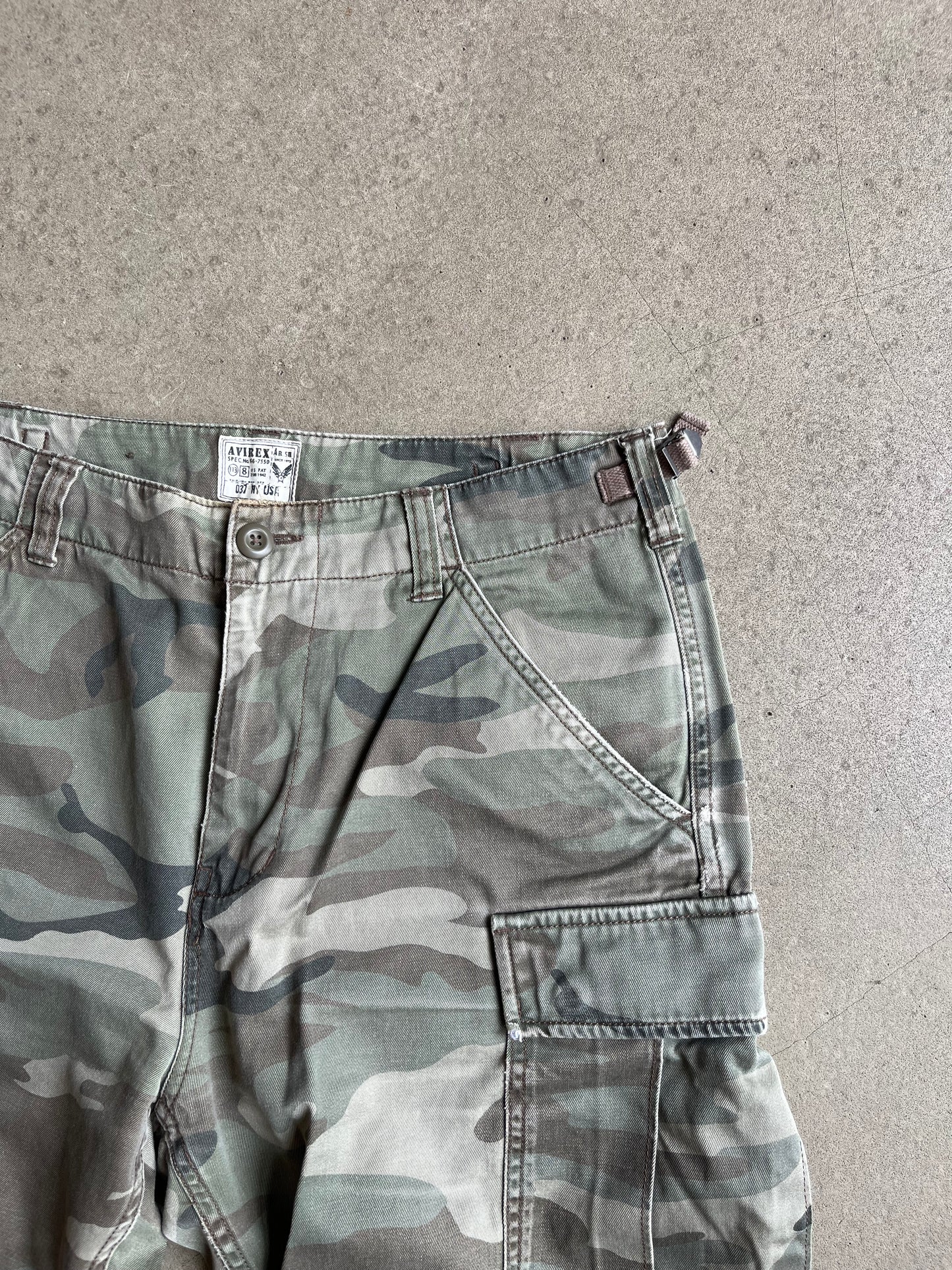 Avirex Camo Cargo Pants Green XL