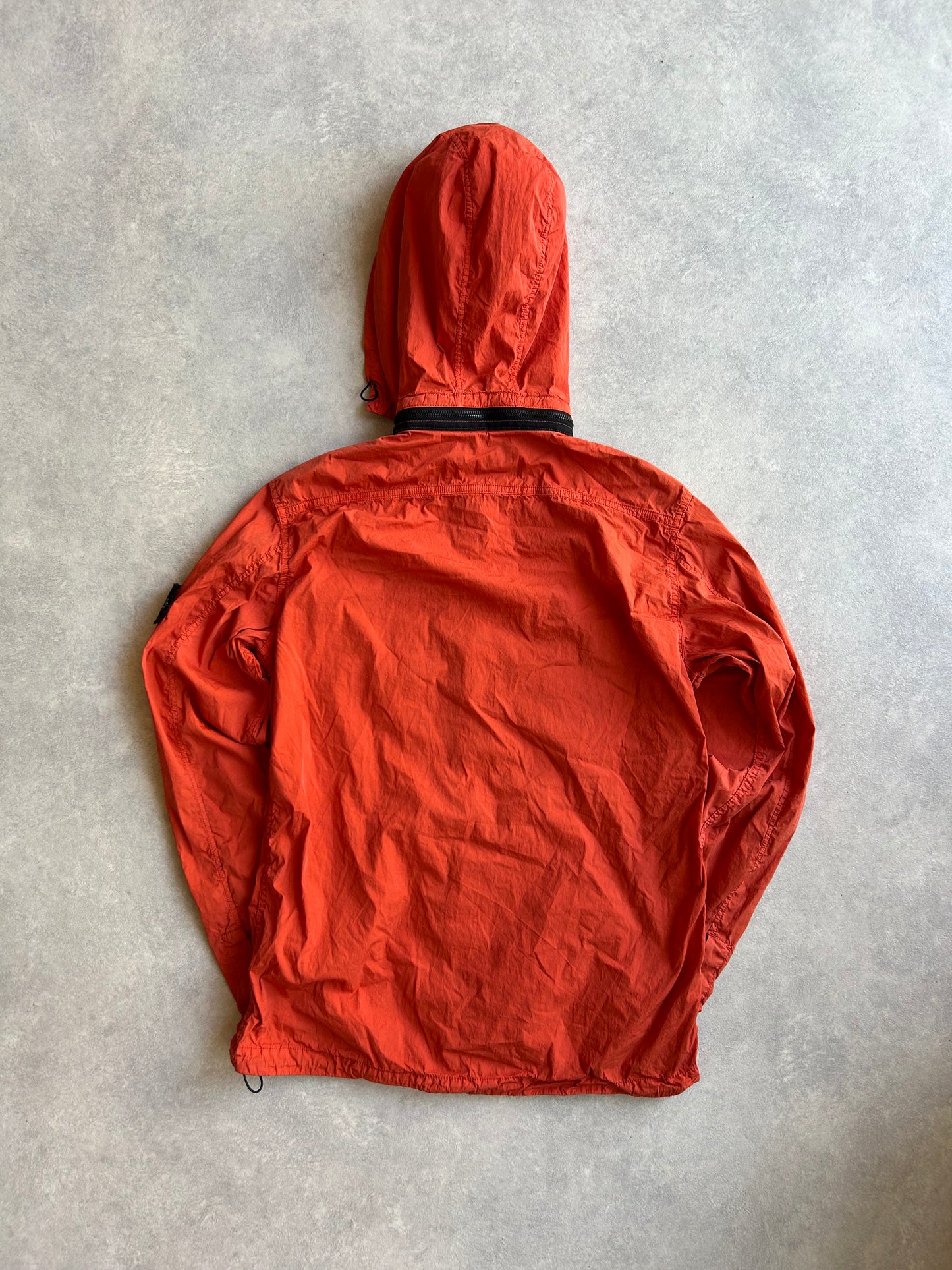 Stone Island 2012 Orange Hydrophobic Hooded Jacket Large