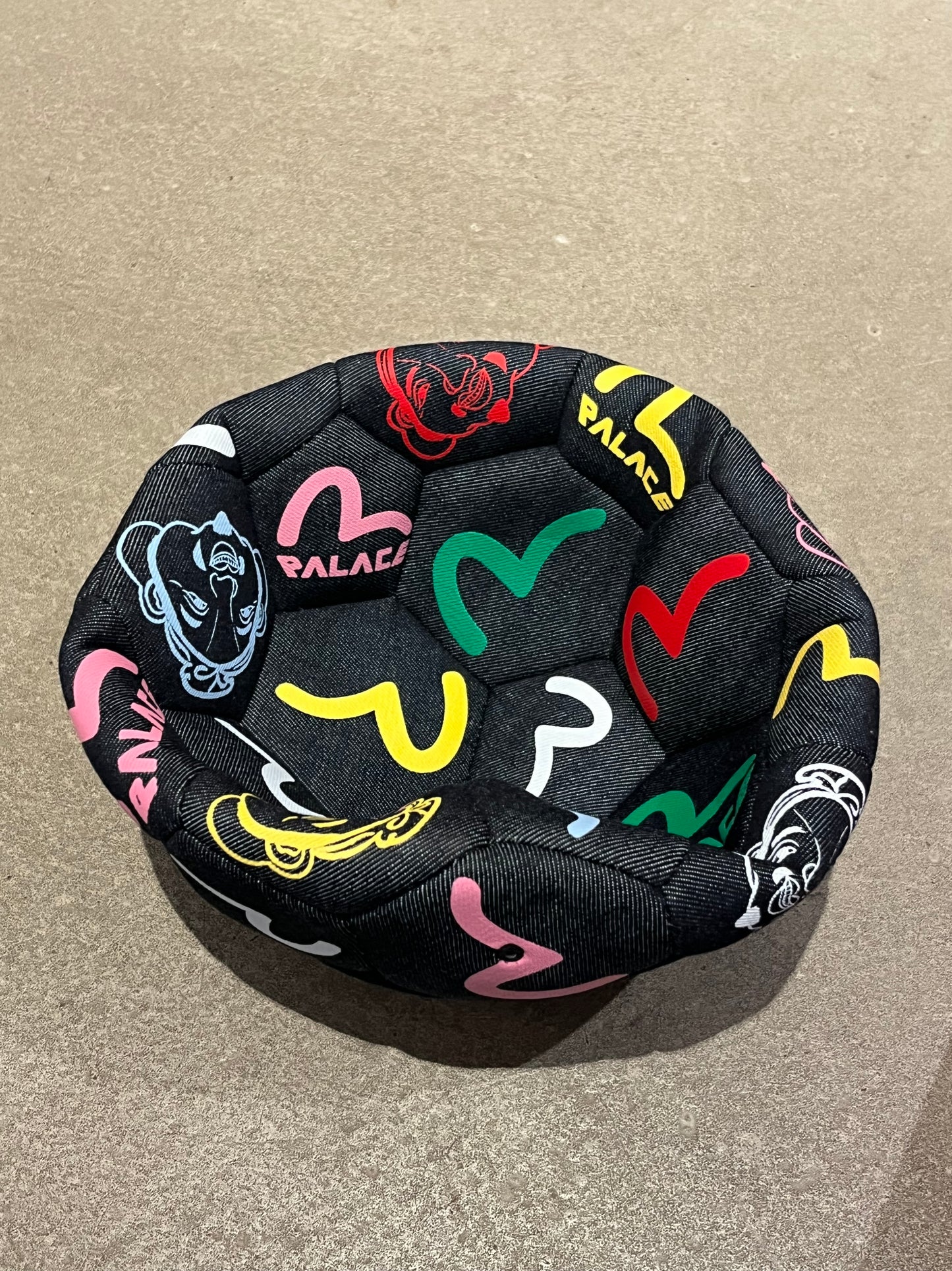 Palace x Evisu Denim Football Indigo Raw