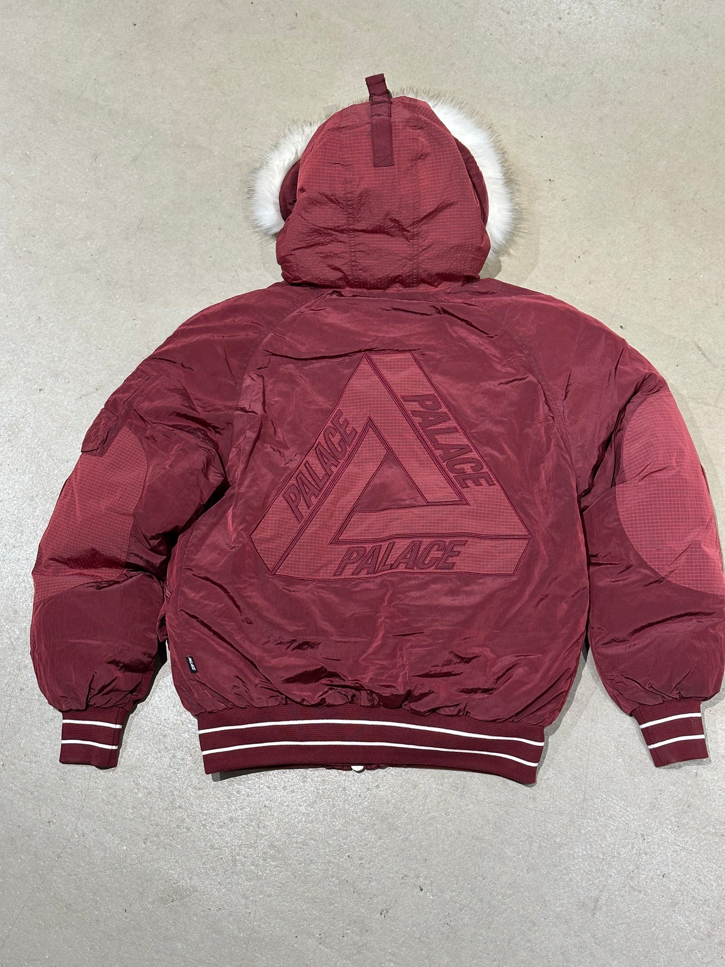 Palace P-2B Short Parka Burgundy