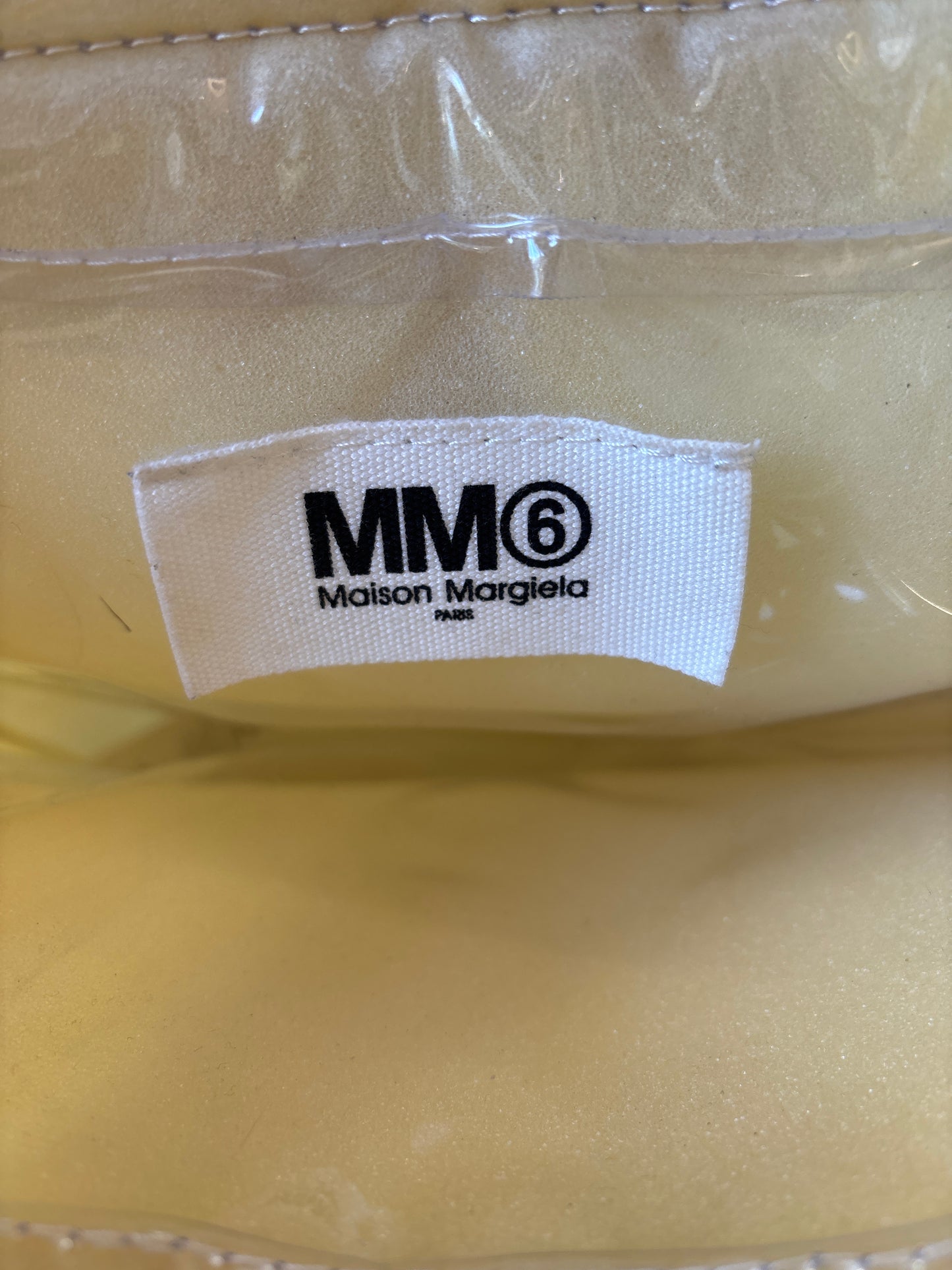 MM6 Logo Print Transparant Tote Bag