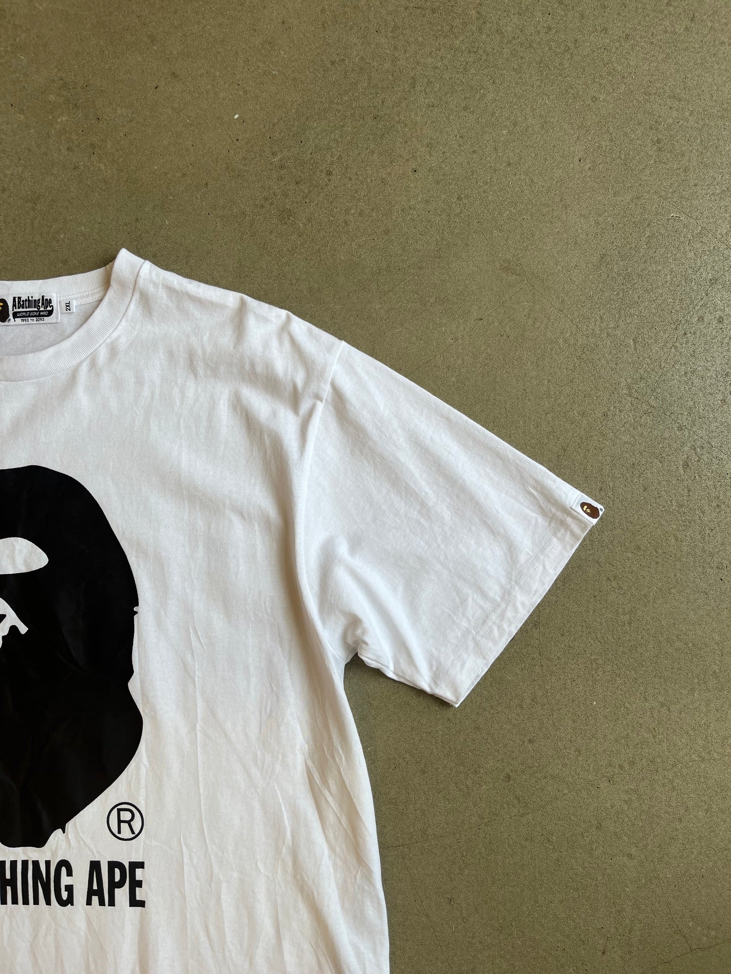 A Bathing Ape Heat Reactive White Tee XXL
