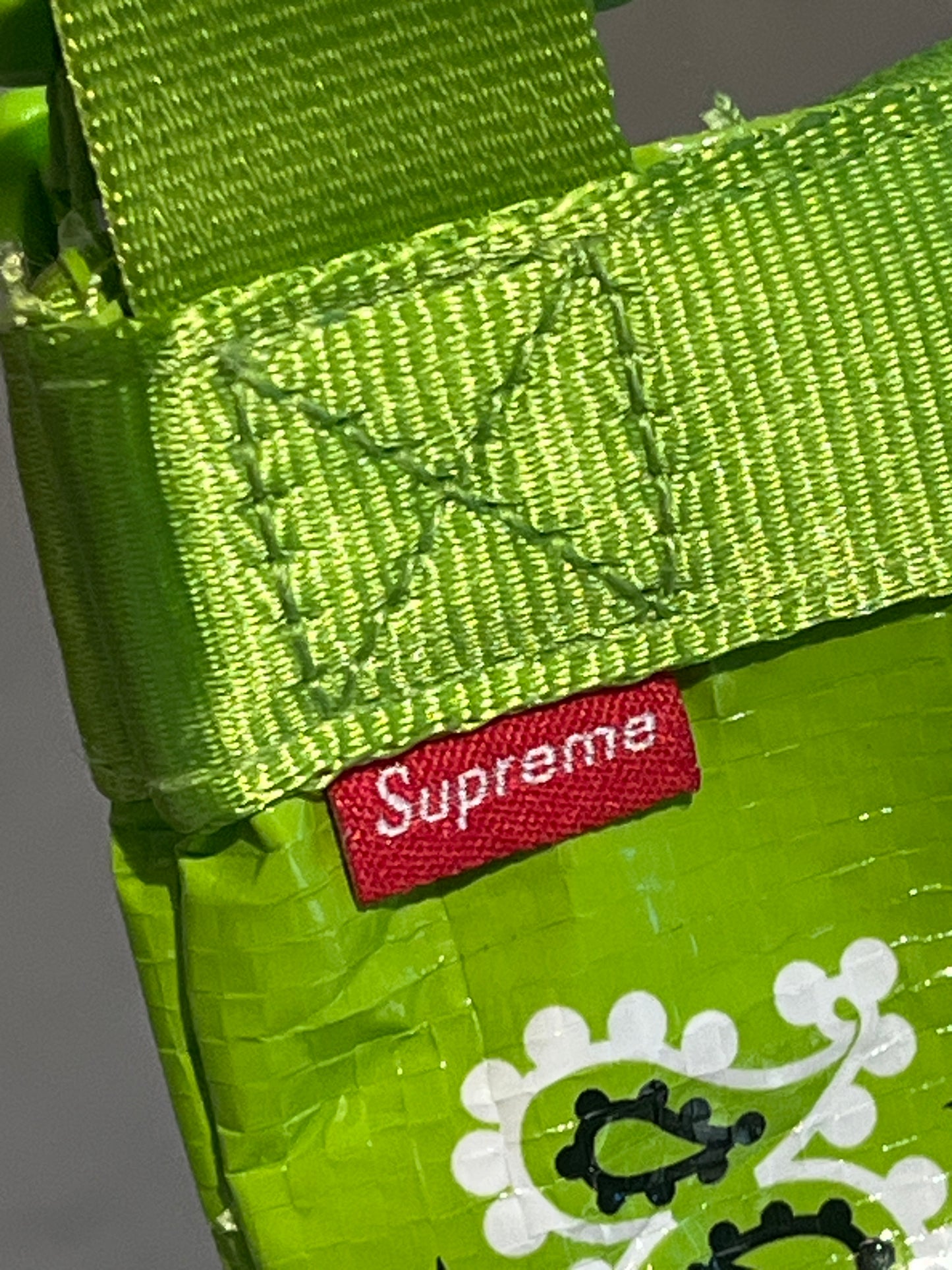 Supreme Bandana Tarp Side Bag Bright Green