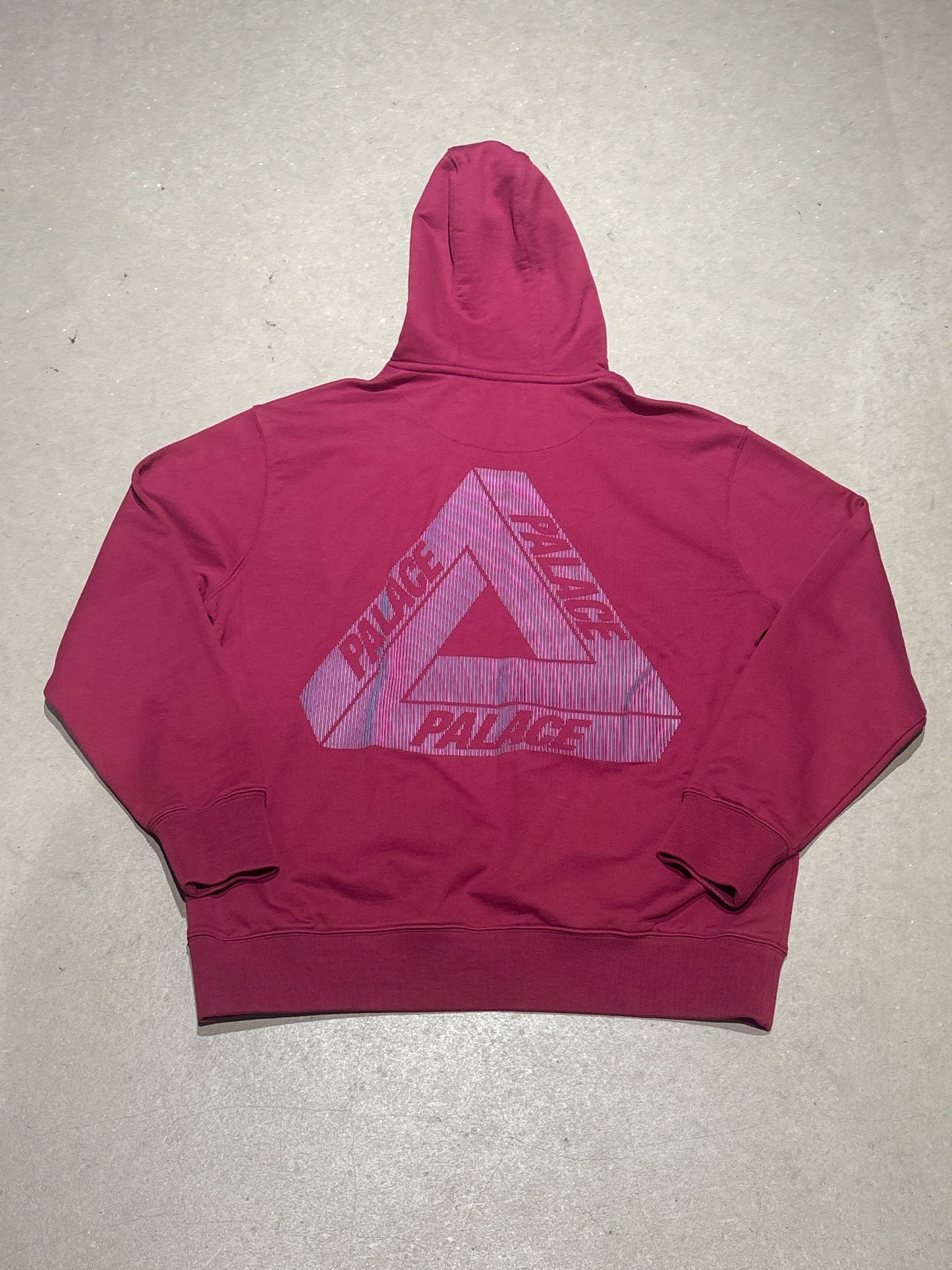 Palace Logo Hoodie Burgundy L