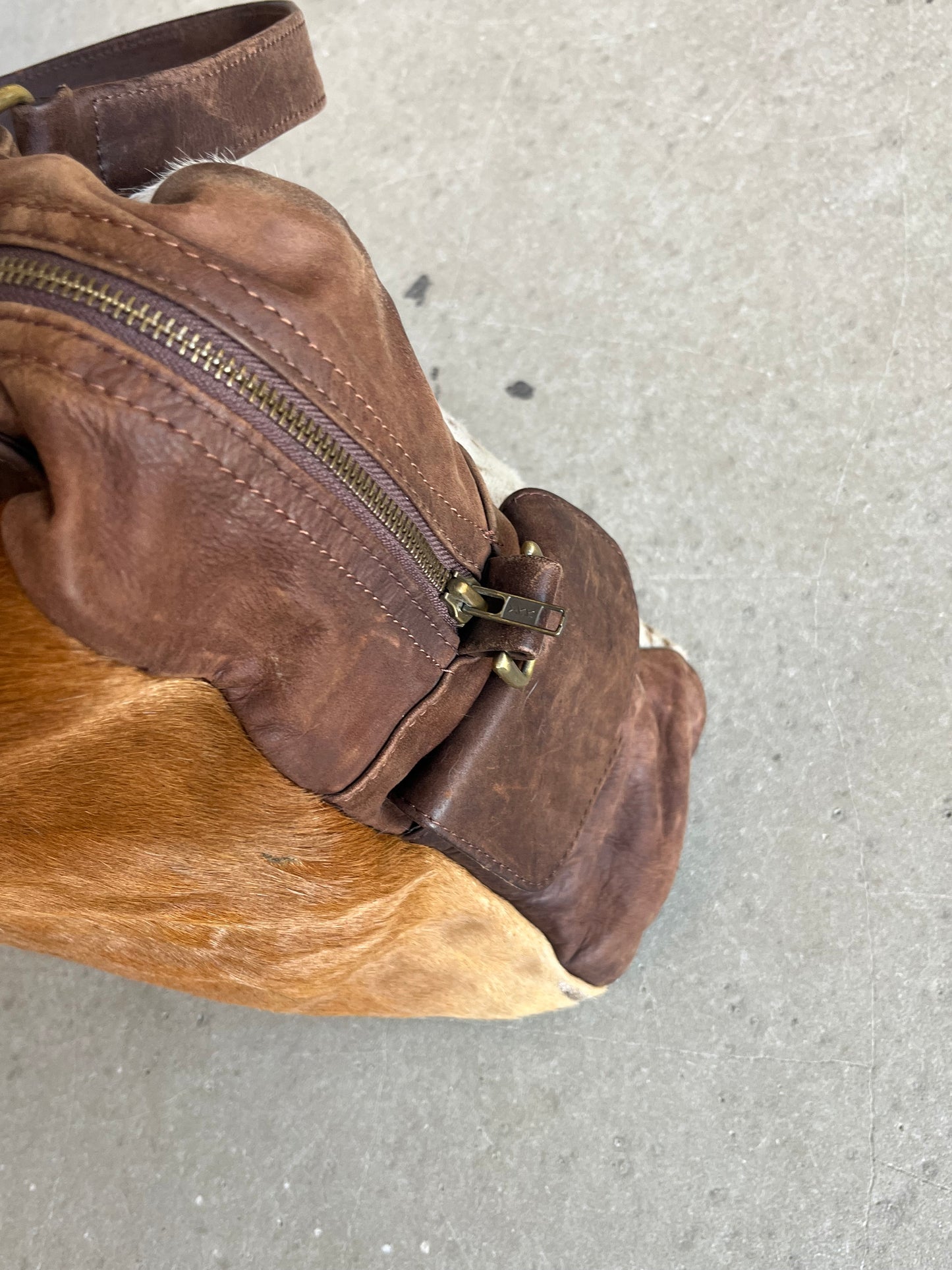 Vintage Cowskin Leather Handbag