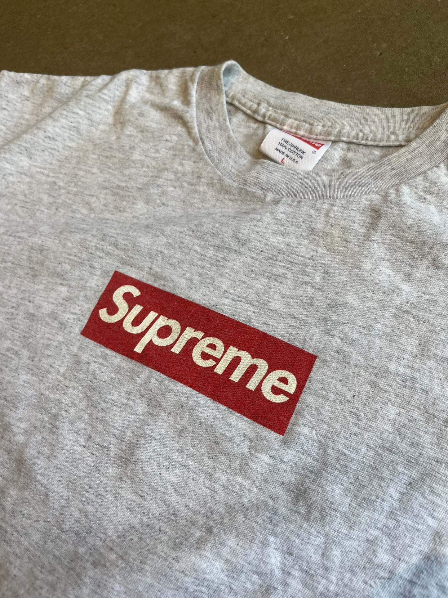 Supreme Box Logo Tee Ash Grey (2003) L